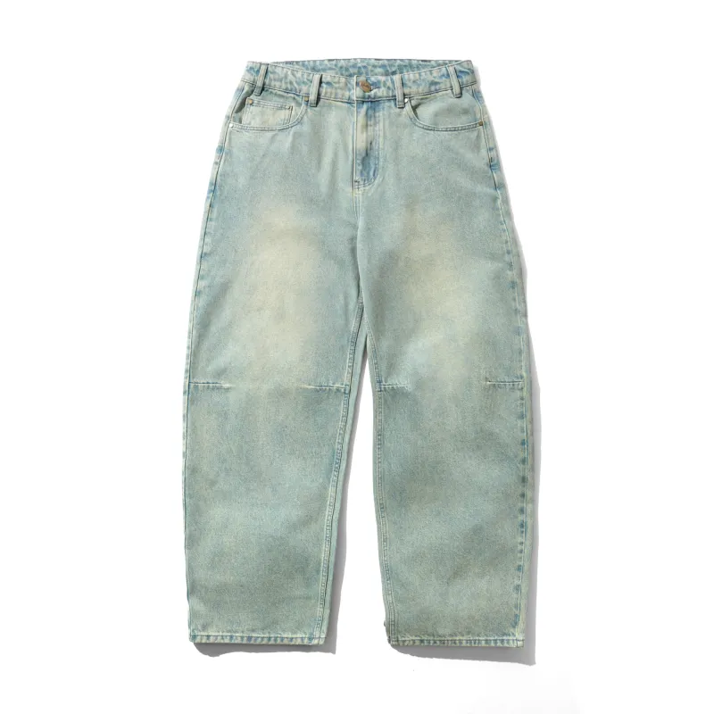Wide Cut Denim Jeans, Tinted Blue Wash made by Butter