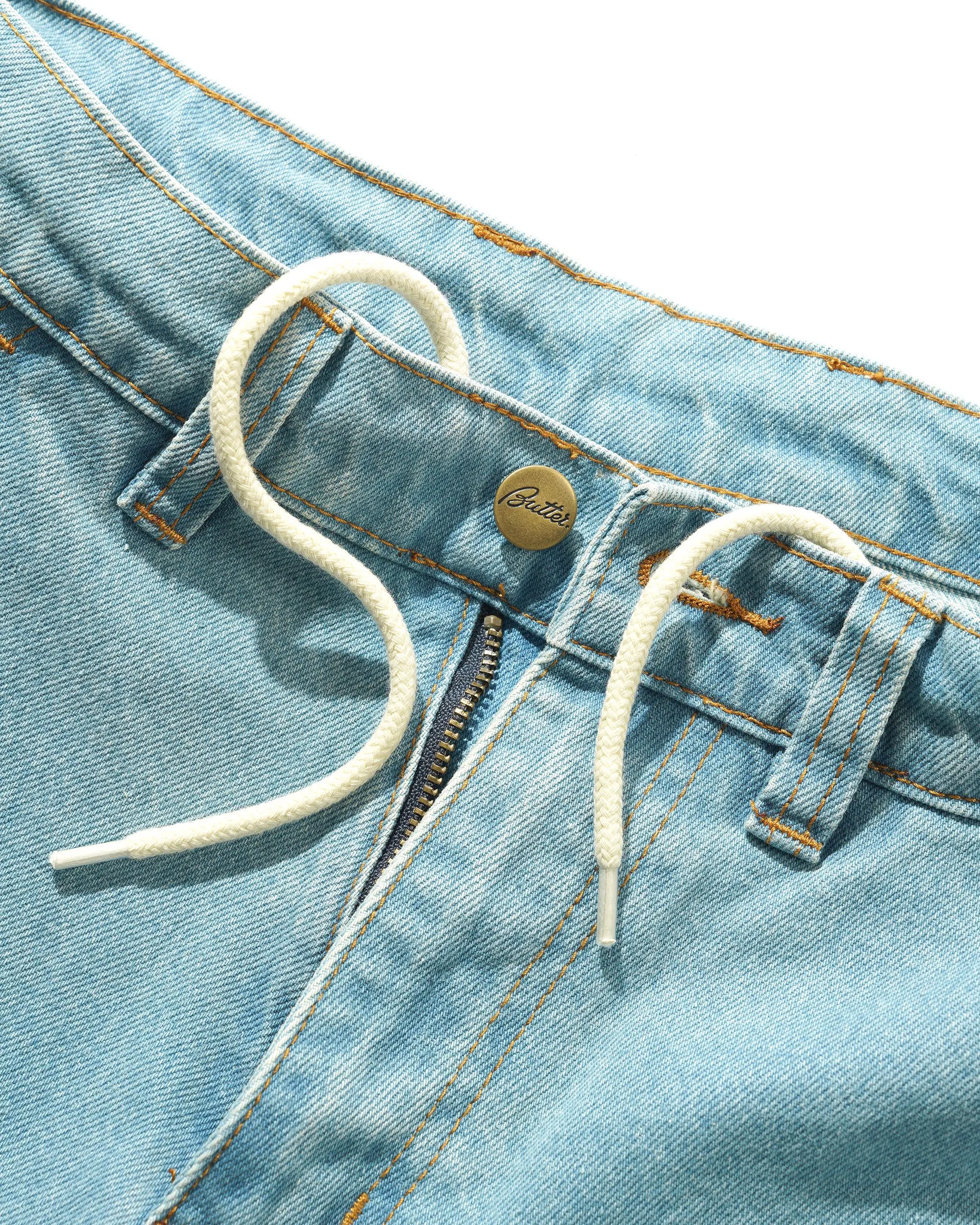 Work Shorts, Distress Washed Indigo sold by Butter product image thumbnail 4