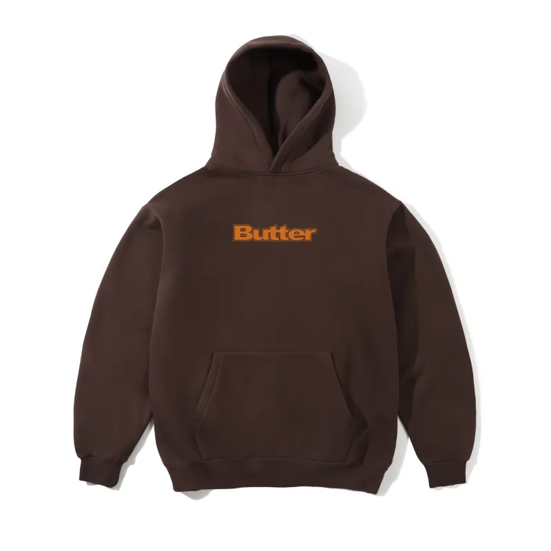 Logo Pullover Hood, Dark Brown made by Butter