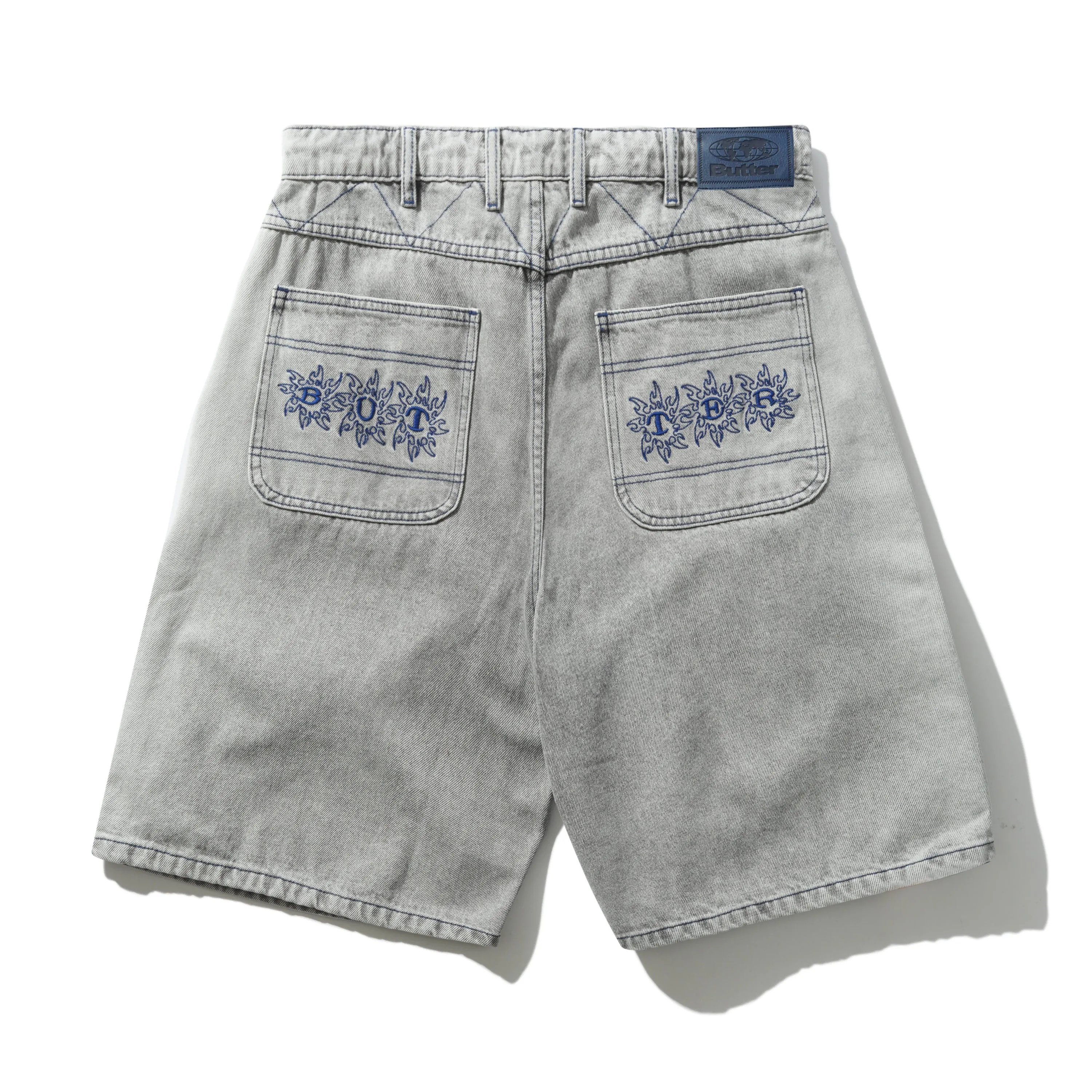 Bronco Denim Shorts, Washed Grey sold by Butter product image thumbnail 2