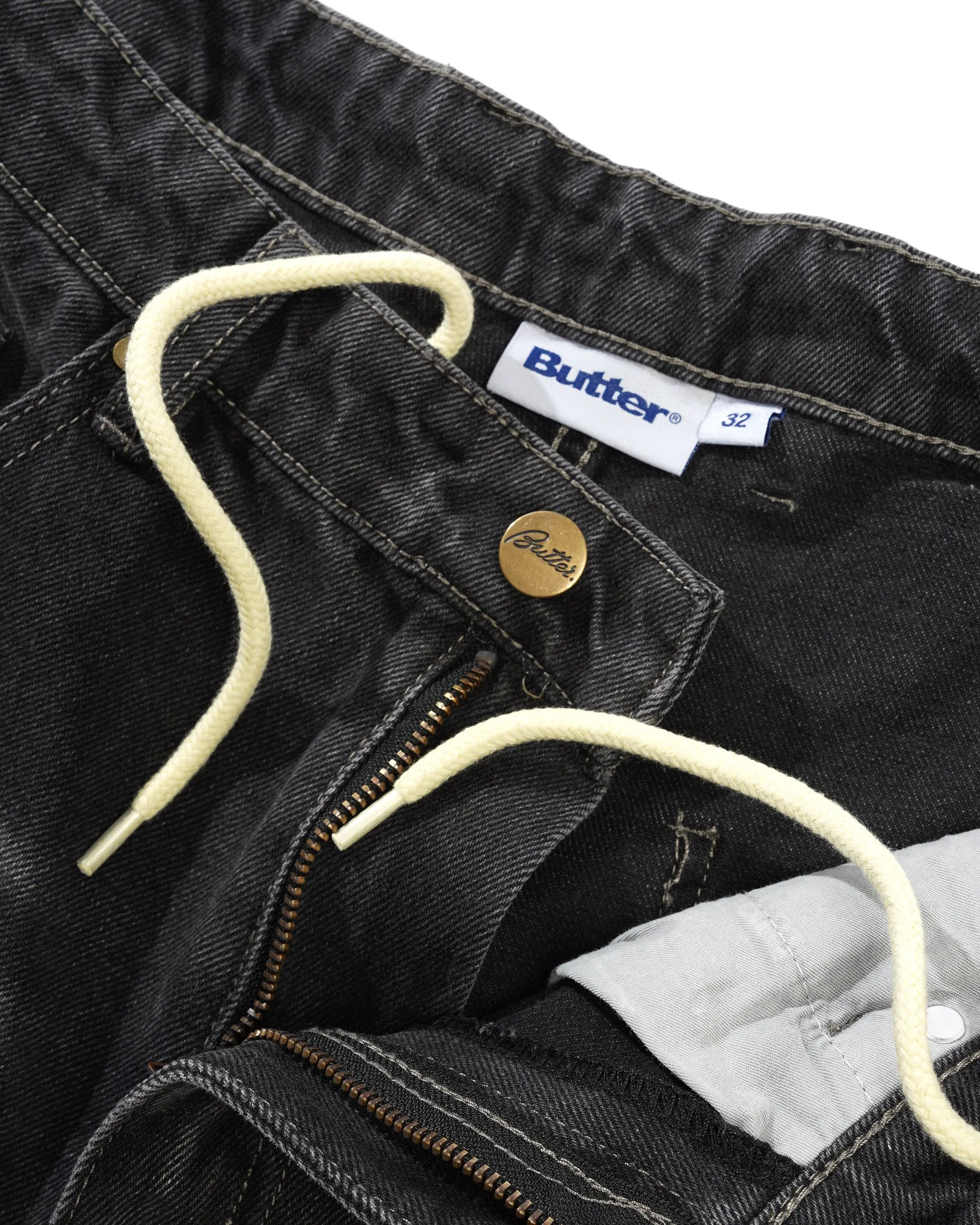Wide Cut Denim Jeans, Washed Black sold by Butter product image thumbnail 4