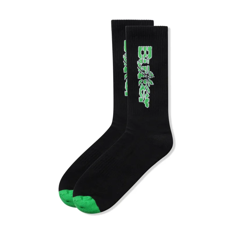 Smashed Logo Socks, Black made by Butter
