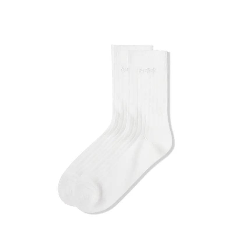 Mid-Cut Socks, White made by Butter