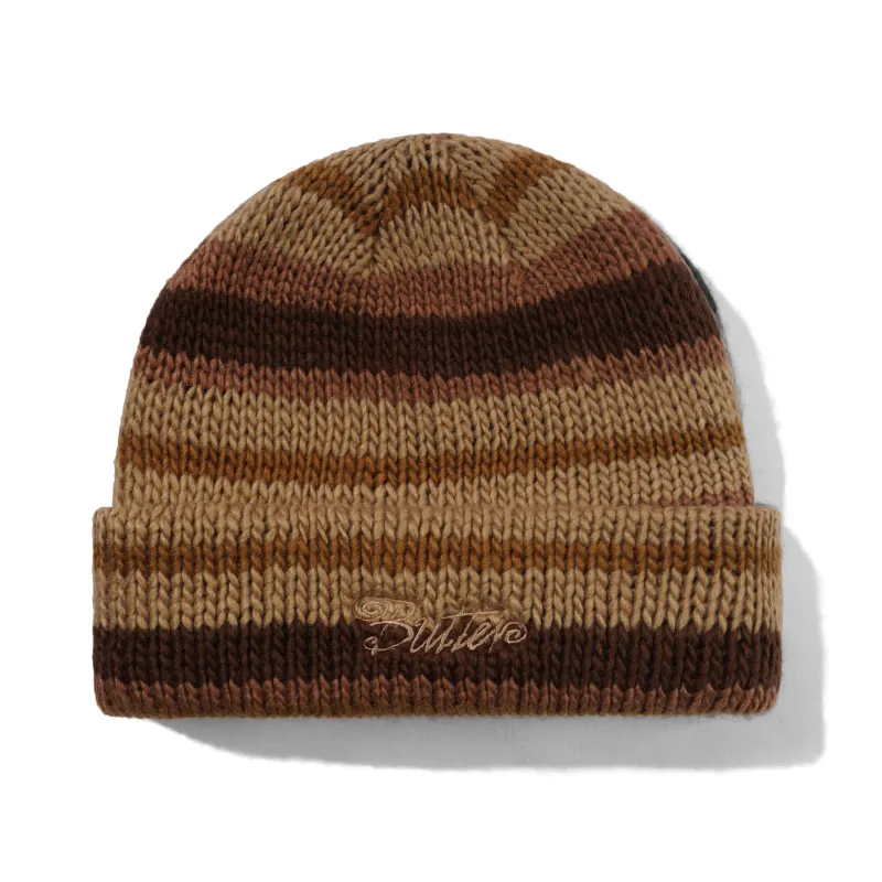 Ombre Stripe Knit Beanie, Chocolate made by Butter