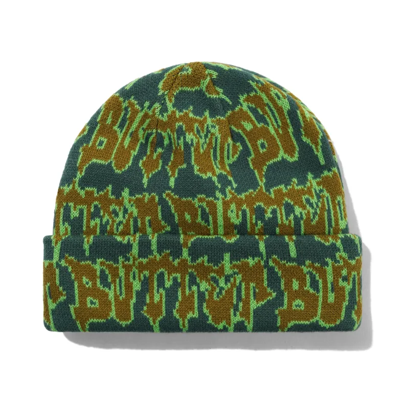 Throw Beanie, Forest / Lime made by Butter