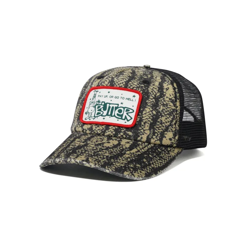 Pay Up Trucker Cap, Lowland Camo made by Butter
