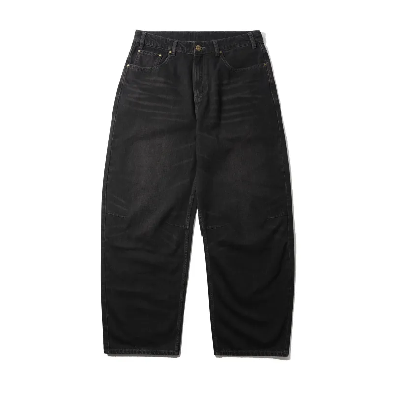 Wide Cut Denim Jeans, Tinted Black made by Butter