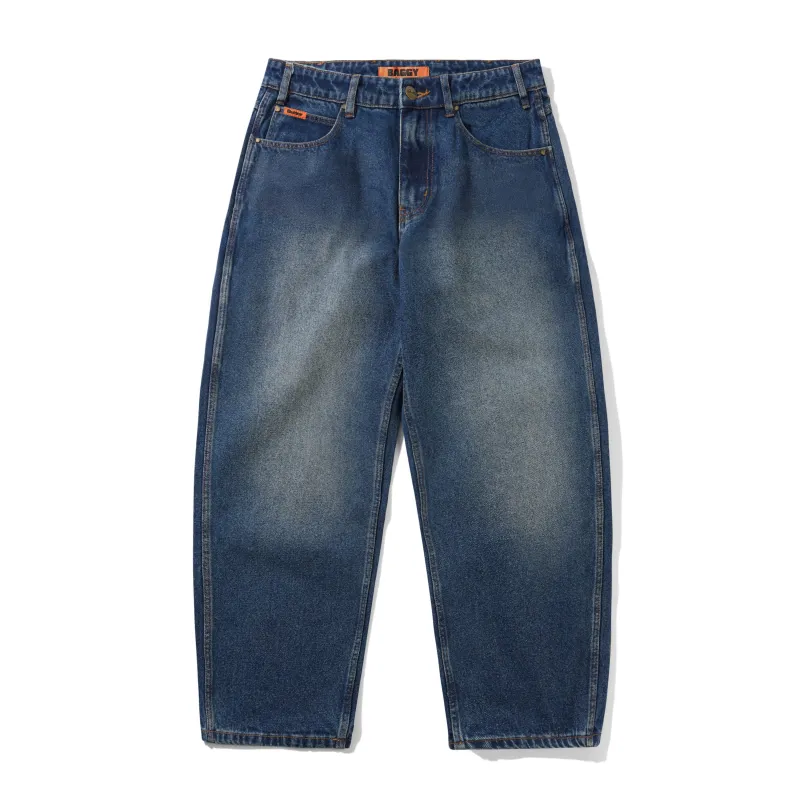 Baggy Denim Jeans, Distressed Indigo made by Butter