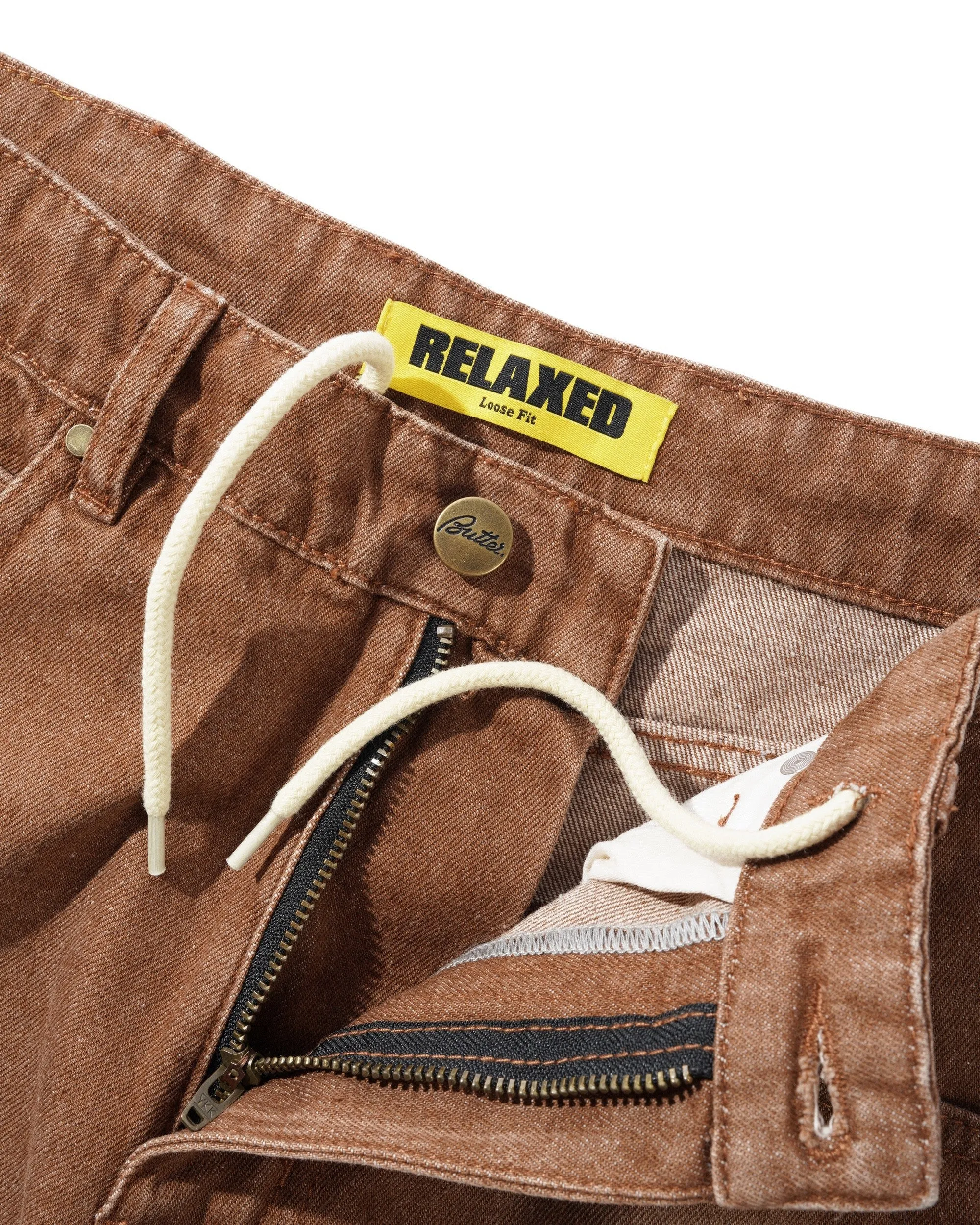 Relaxed Denim Jeans, Distressed Brown sold by Butter product image thumbnail 4