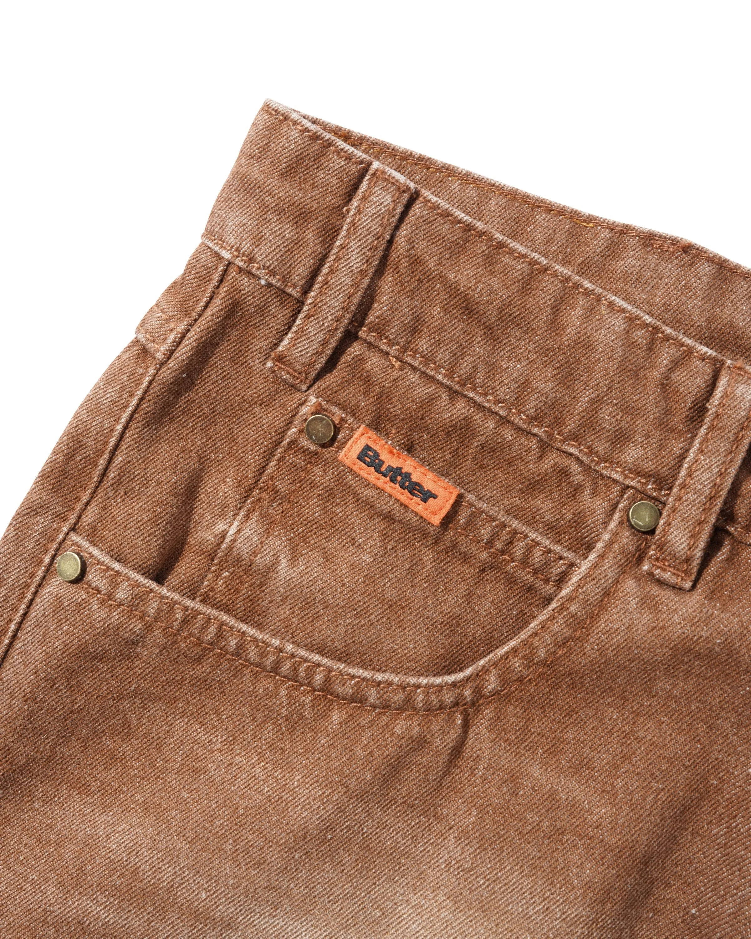 Relaxed Denim Jeans, Distressed Brown sold by Butter product image thumbnail 5