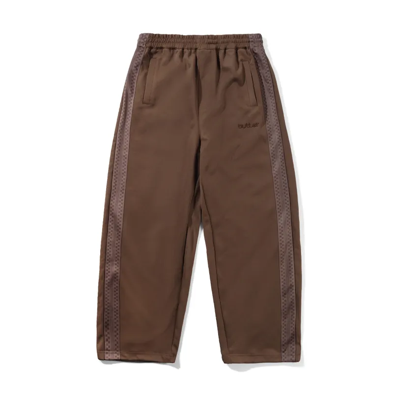 Check Tape Trackpants, Brown made by Butter
