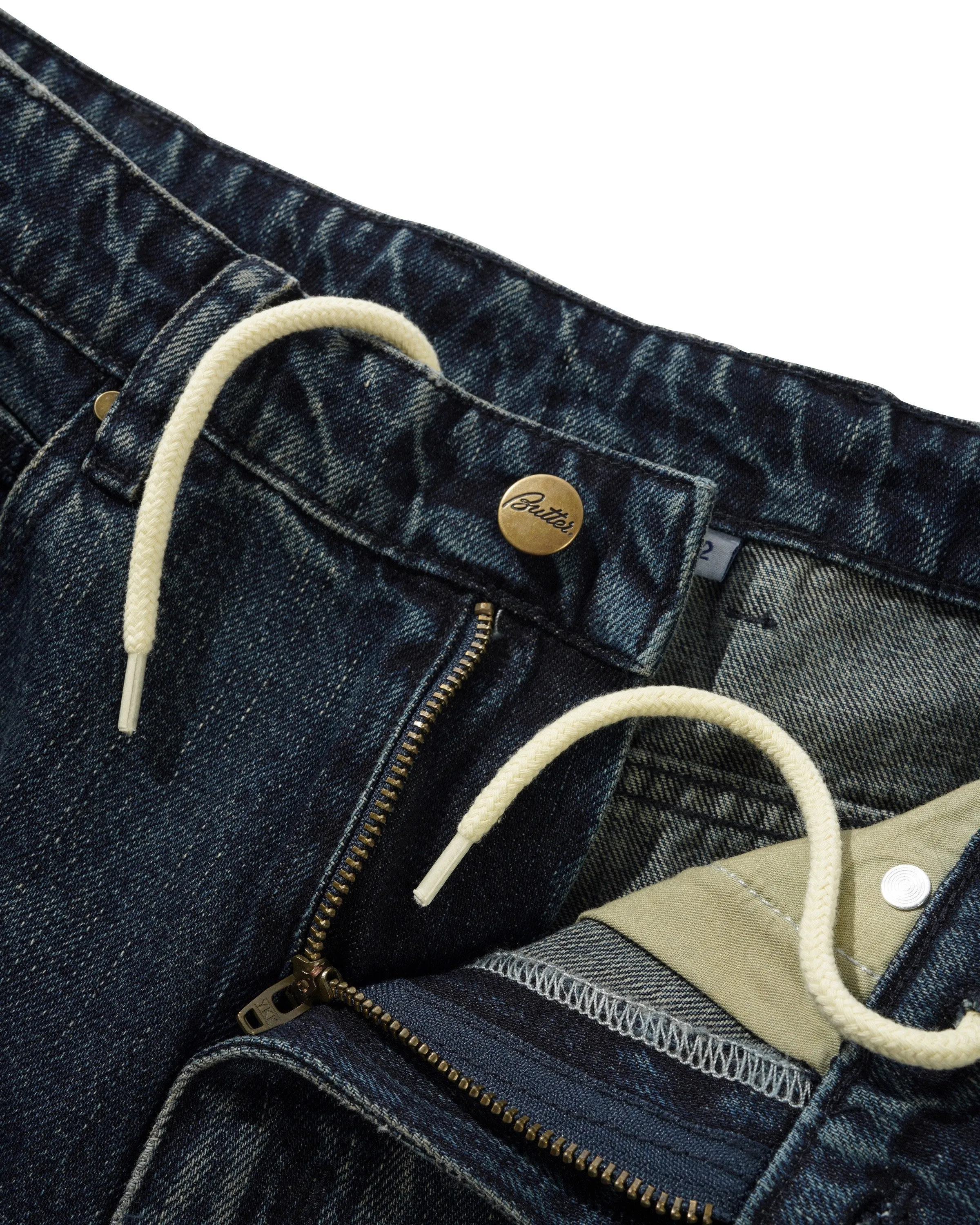 Carpenter Denim Shorts, Slub Dark Indigo sold by Butter product image thumbnail 4