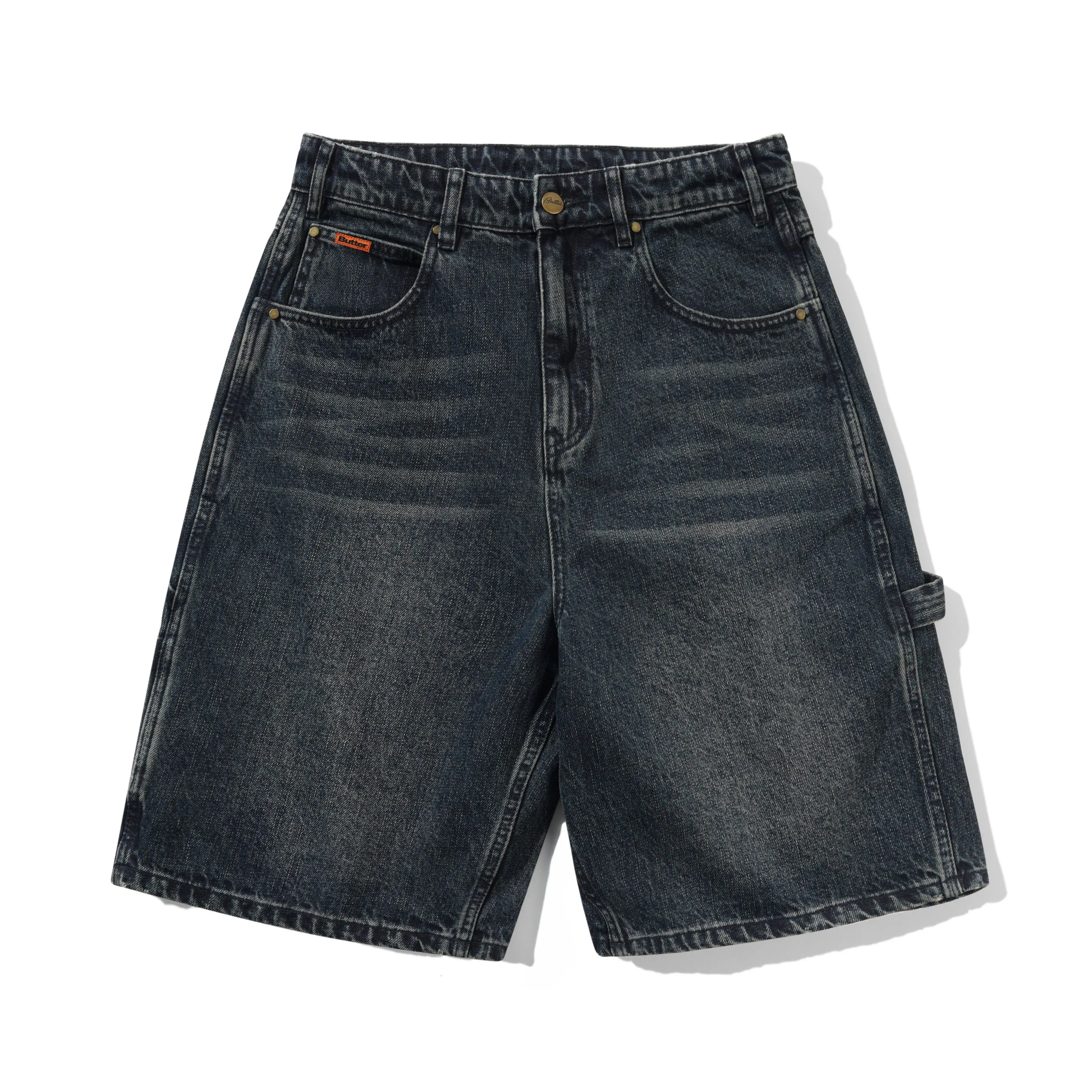 Carpenter Denim Shorts, Slub Dark Indigo sold by Butter