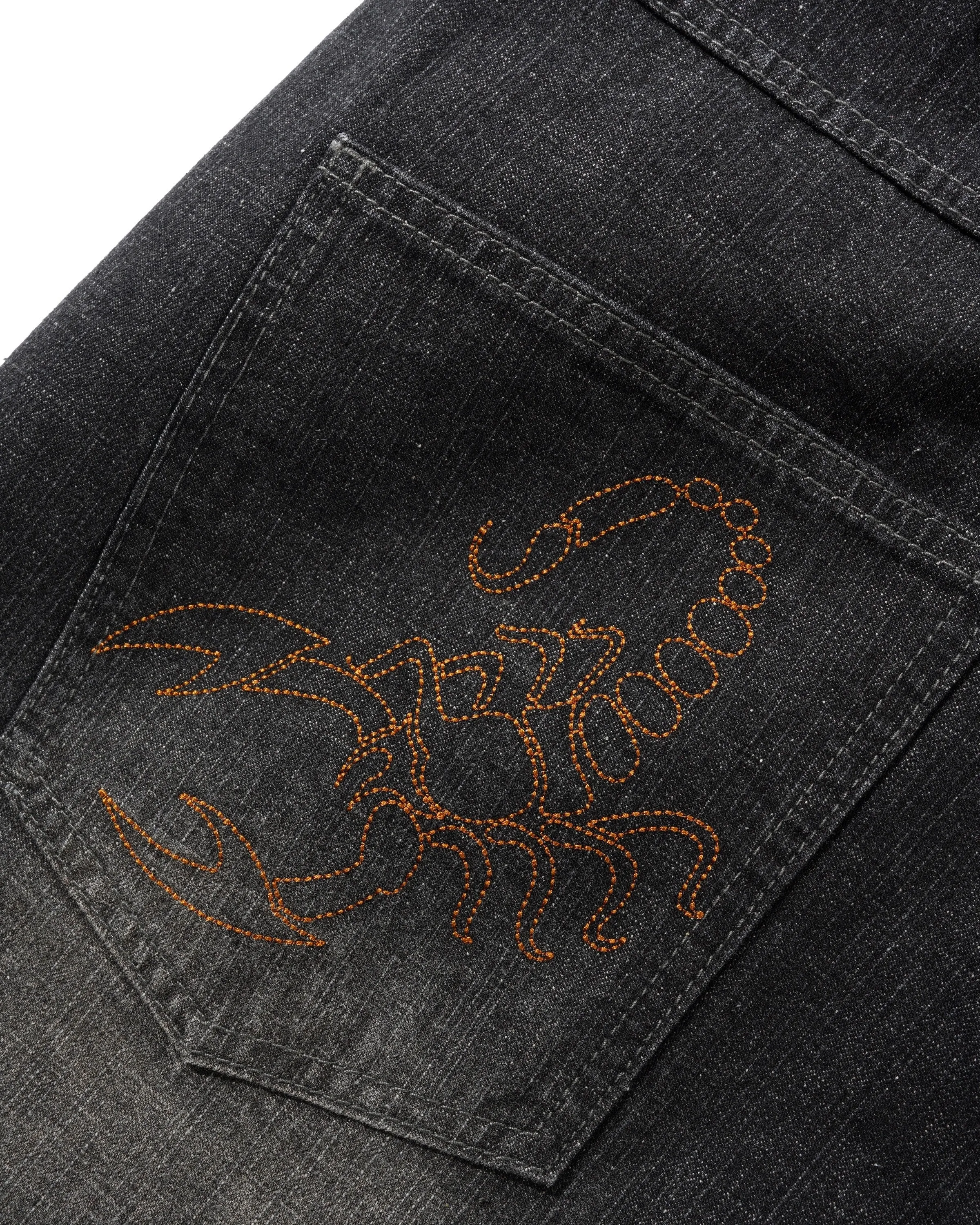 Scorpion Stitch Denim Shorts, Slub Black sold by Butter product image thumbnail 3