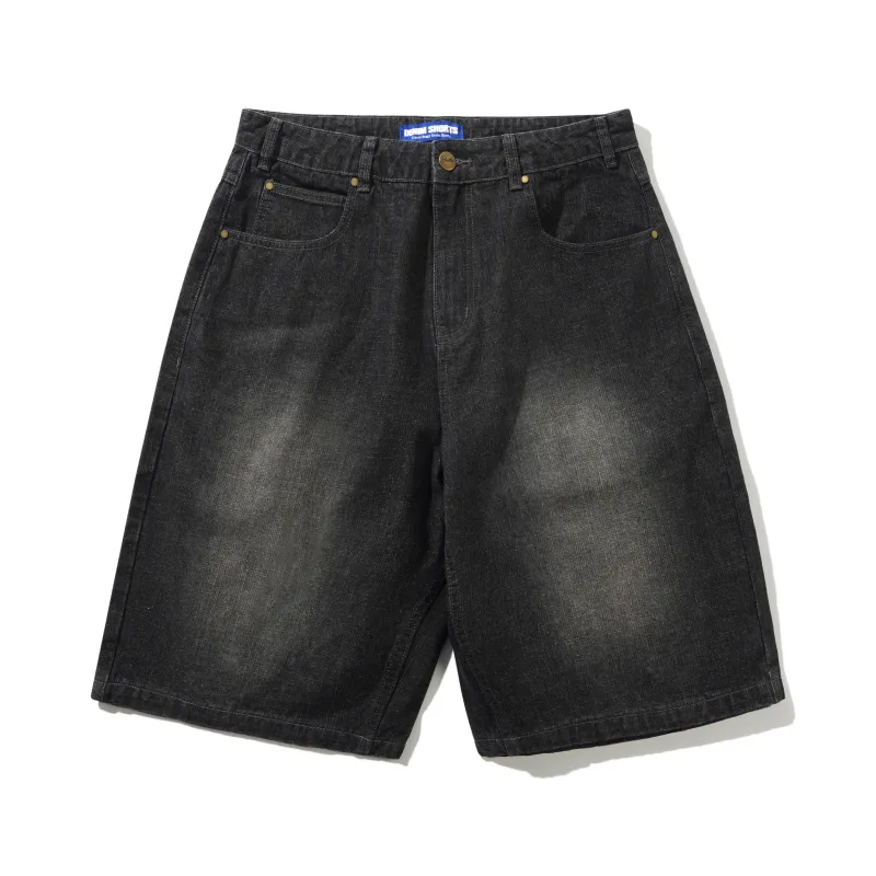 Scorpion Stitch Denim Shorts, Slub Black sold by Butter