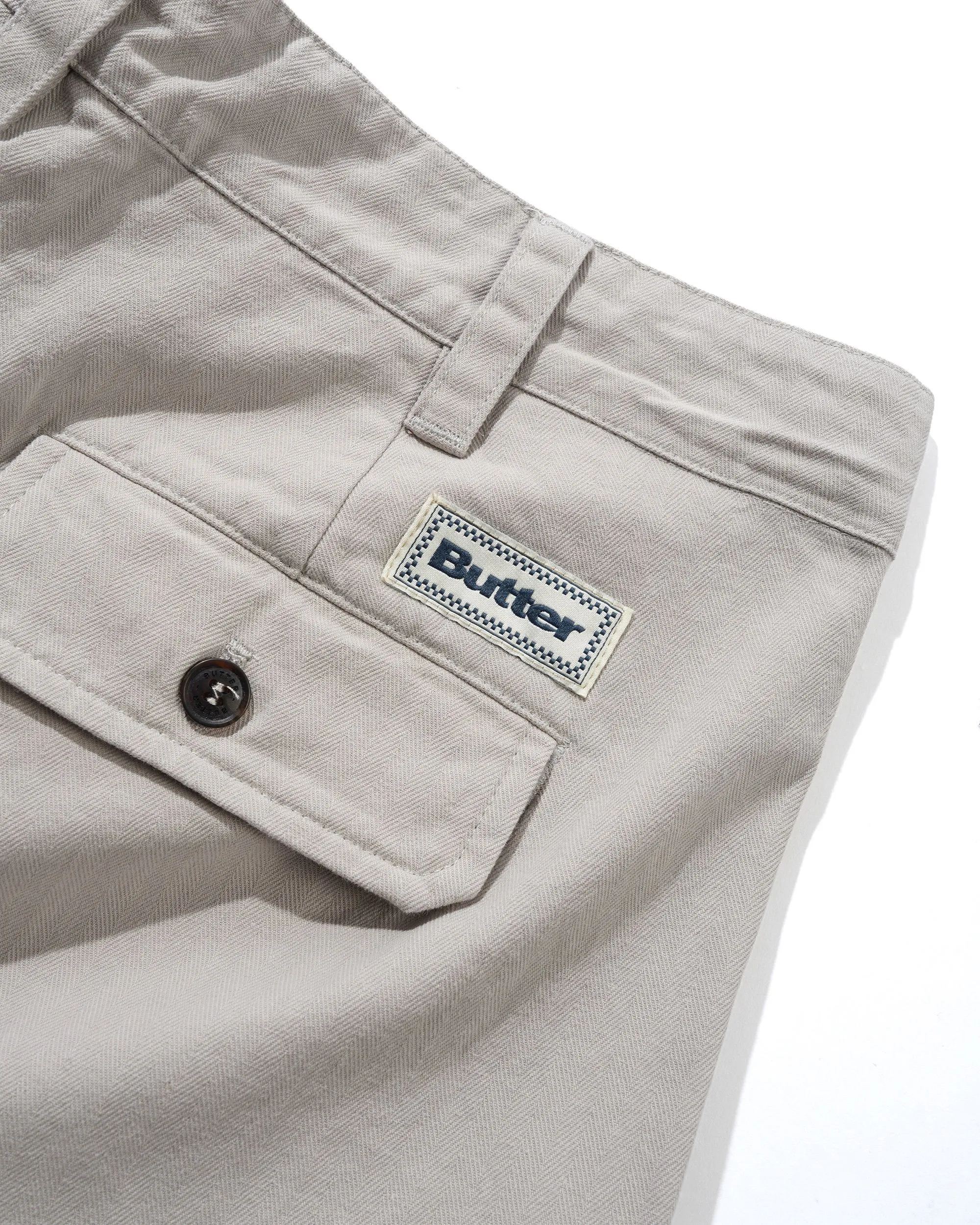 Pleated Shorts, Washed Light Grey sold by Butter product image thumbnail 3