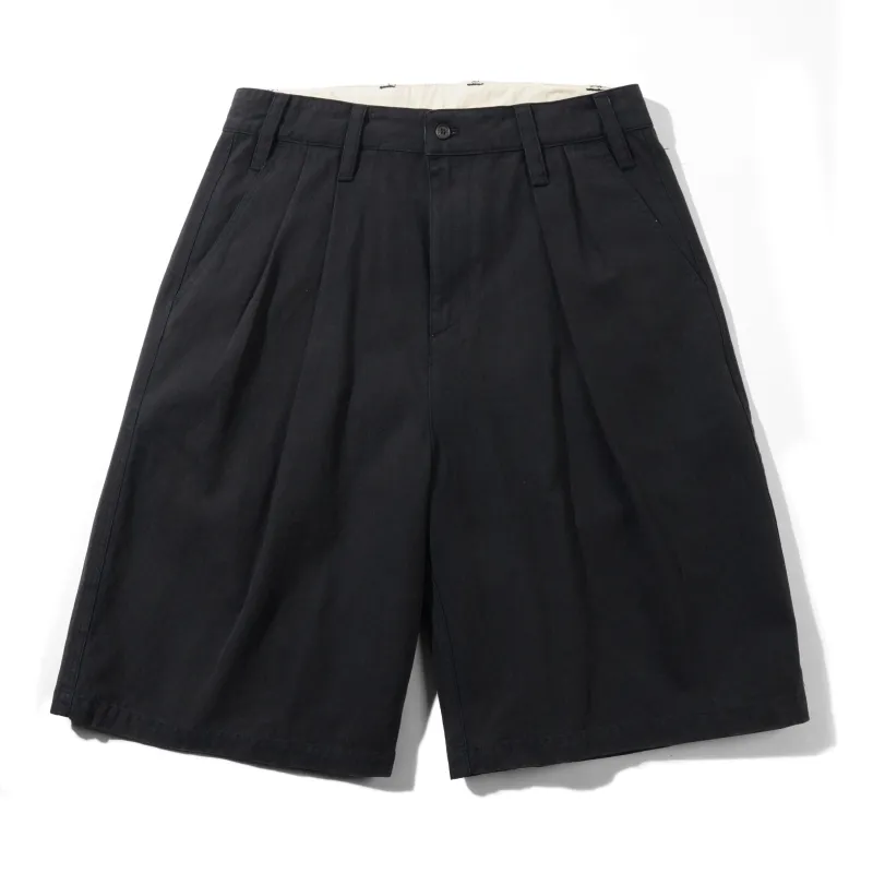 Pleated Shorts, Washed Black made by Butter