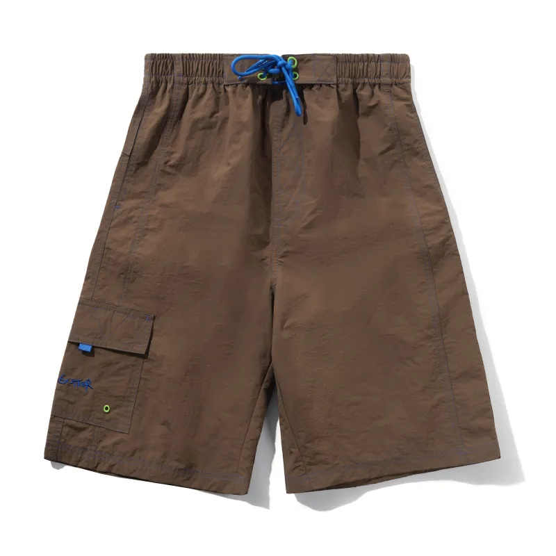 Contrast Boardshorts, Brown sold by Butter