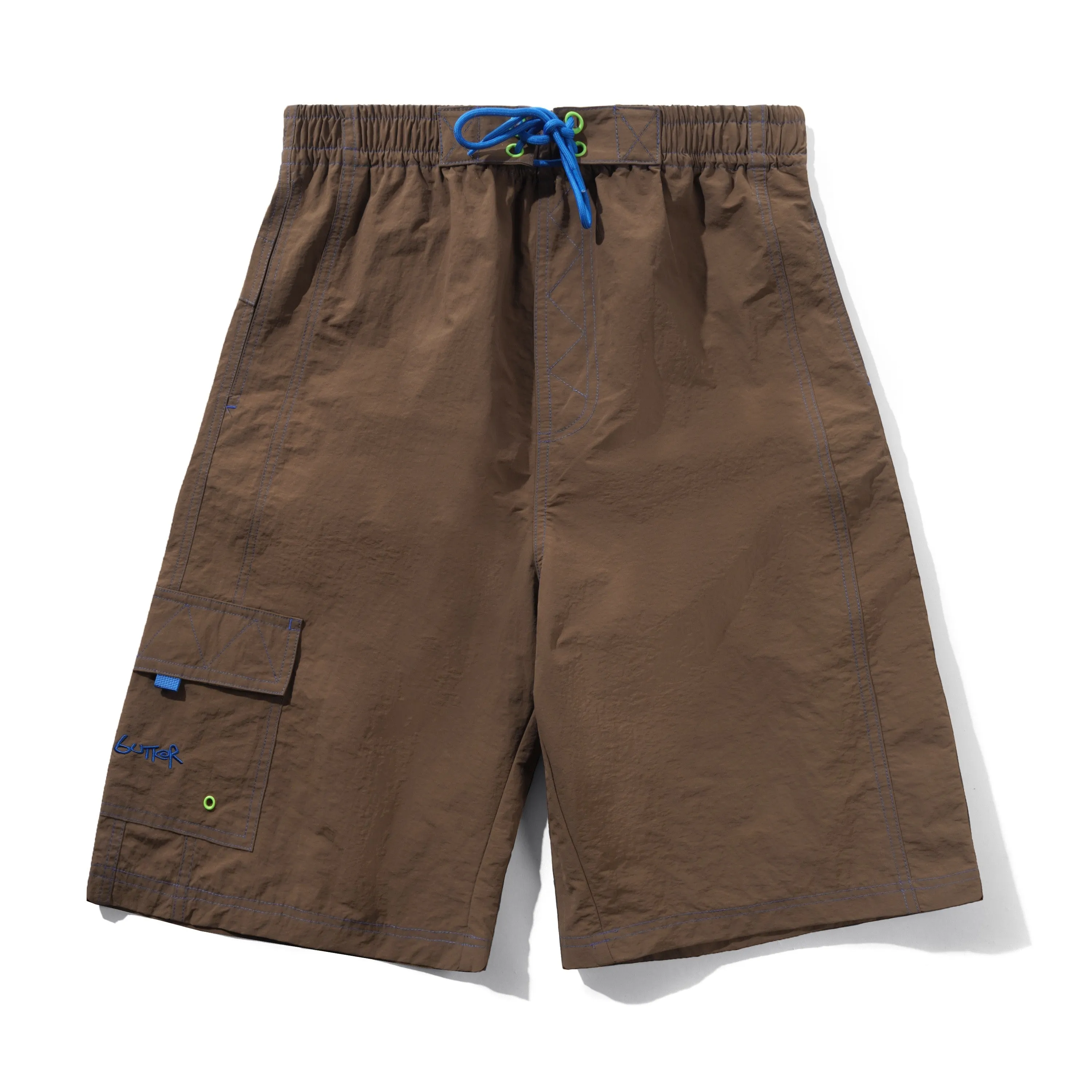 Contrast Boardshorts, Brown sold by Butter