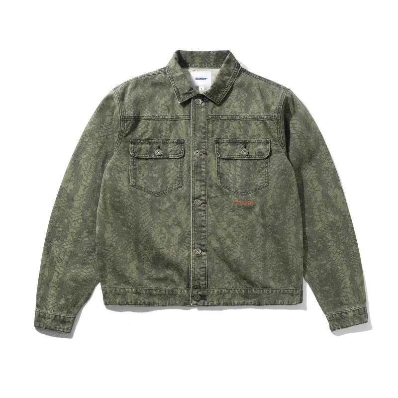 Garage Denim Jacket, Lowland Camo made by Butter