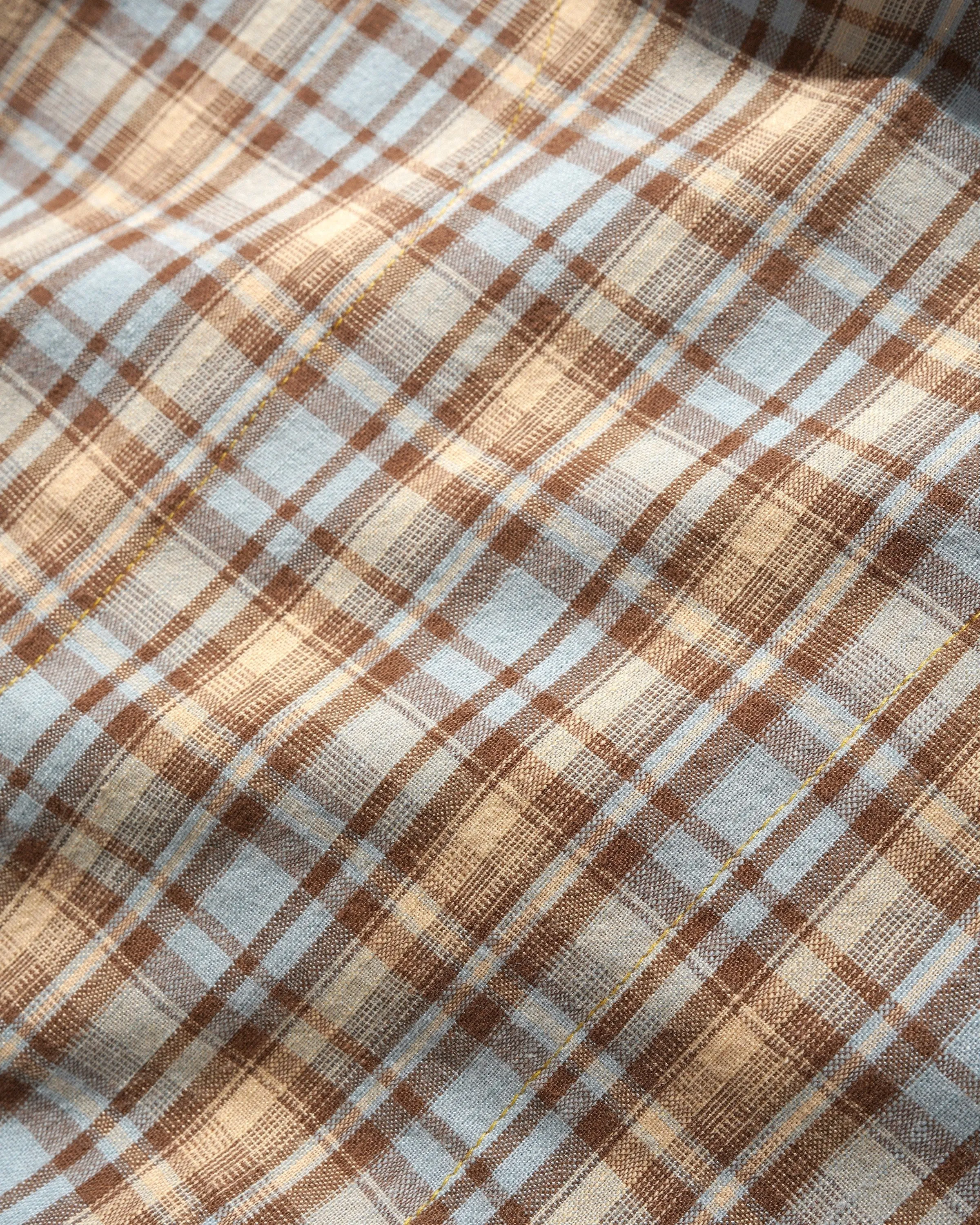 Plaid Equipment Anorak, Sky / Tan sold by Butter product image thumbnail 4