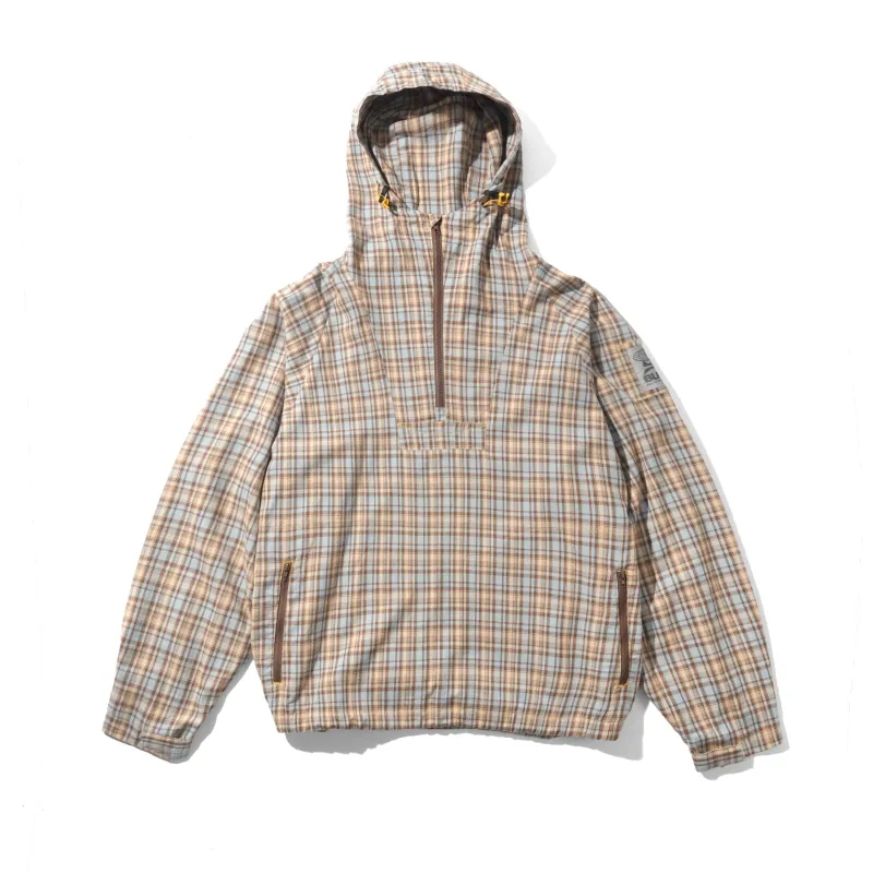 Plaid Equipment Anorak, Sky / Tan sold by Butter