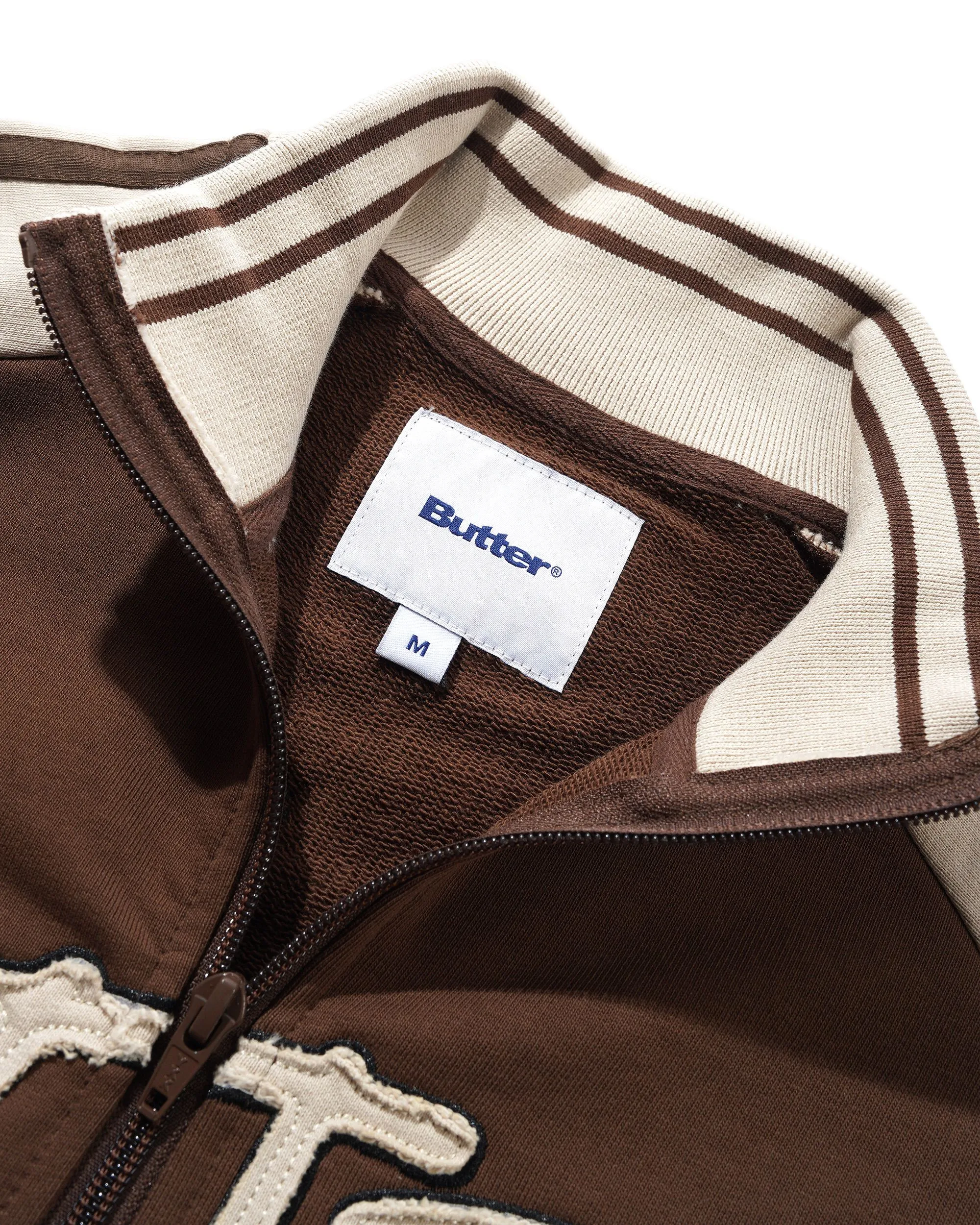 Tunnel Fleece Track Jacket, Chocolate / Beige sold by Butter product image thumbnail 4