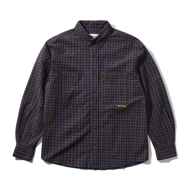 Plaid Shirt, Brown / Cobalt made by Butter