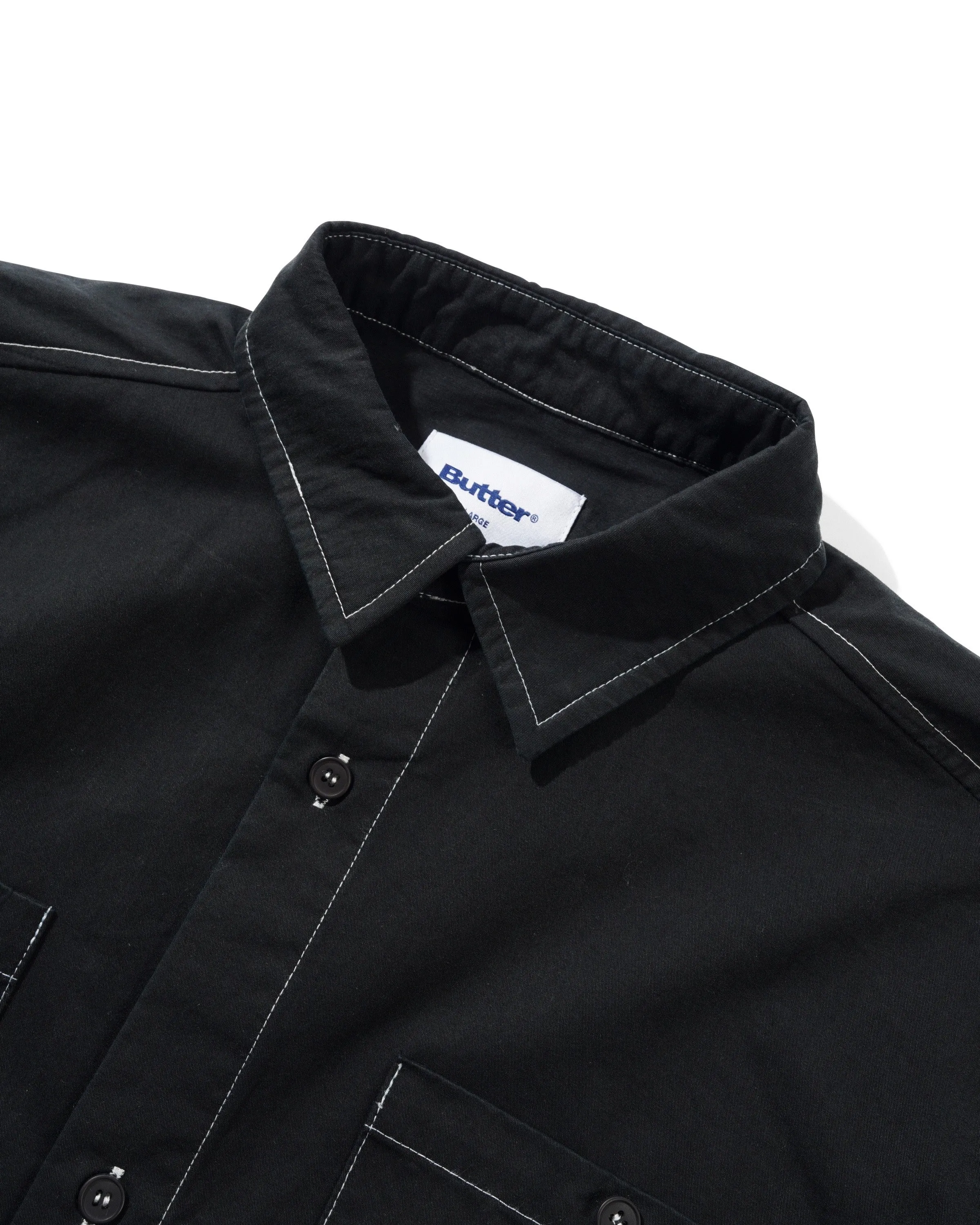 Contrast Stitch S/S Shirt, Washed Black sold by Butter product image thumbnail 3