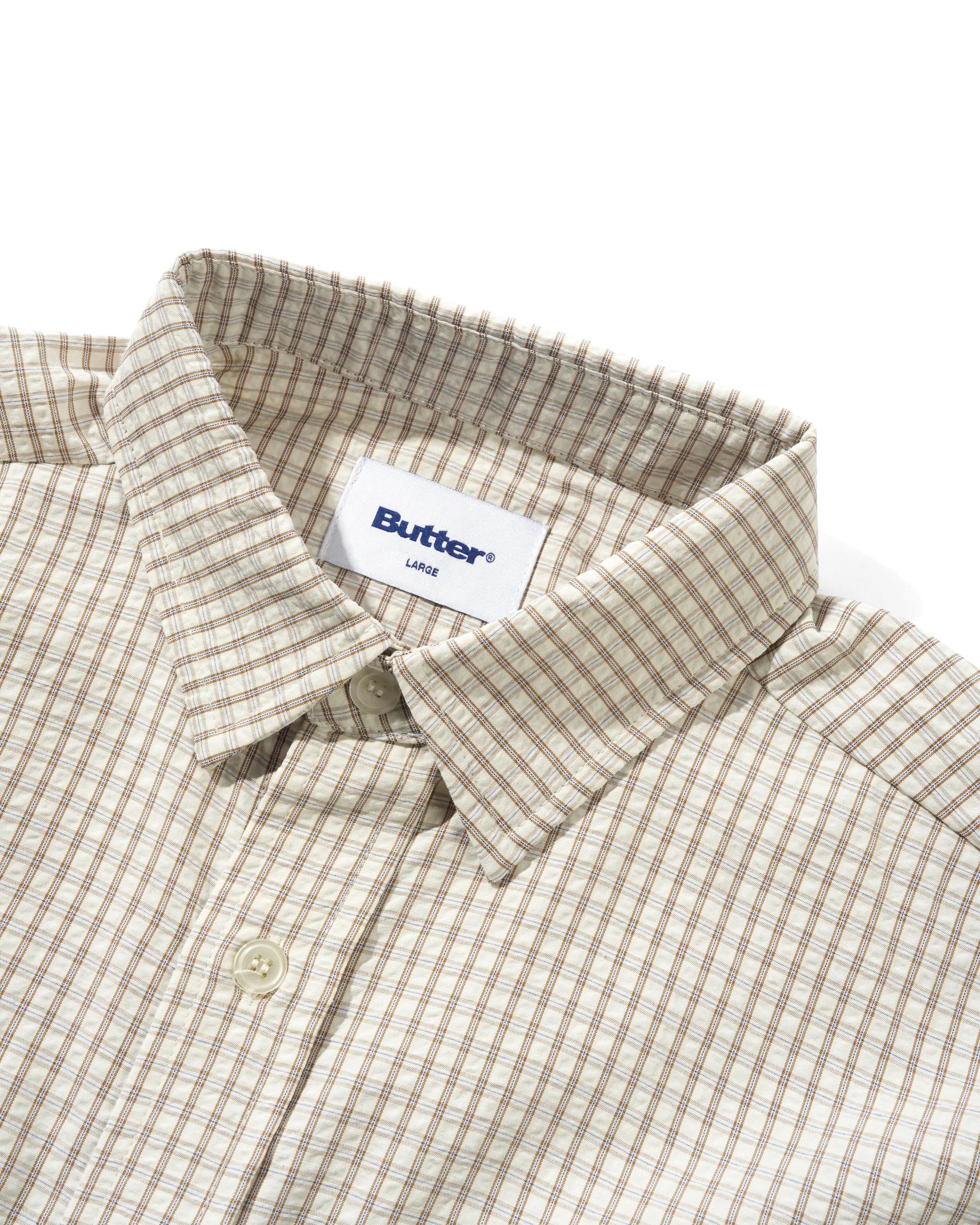 Grid S/S Shirt, Beige sold by Butter product image thumbnail 3