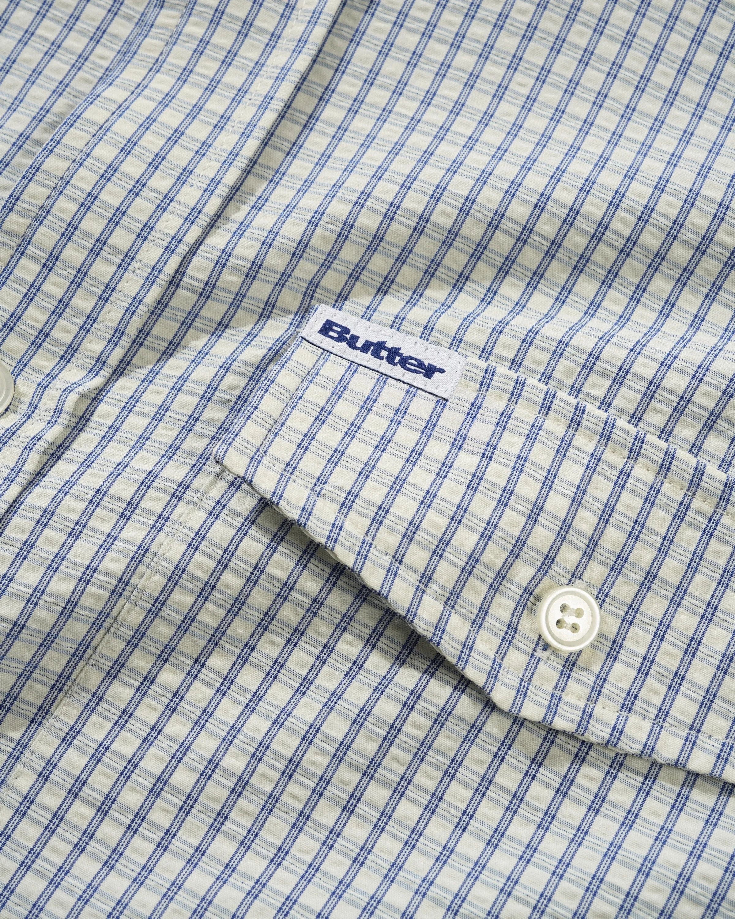 Grid S/S Shirt, Blue sold by Butter product image thumbnail 2