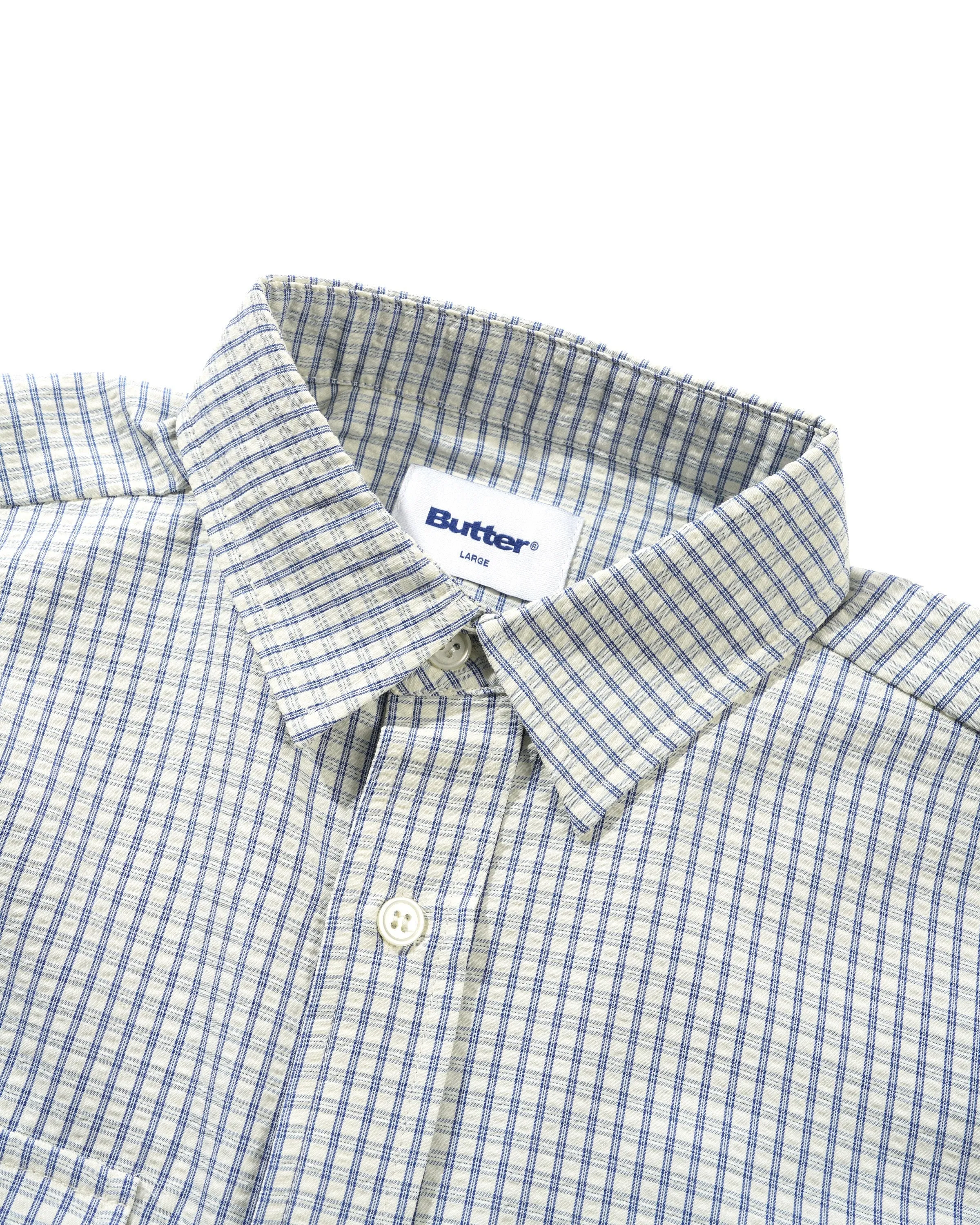 Grid S/S Shirt, Blue sold by Butter product image thumbnail 3