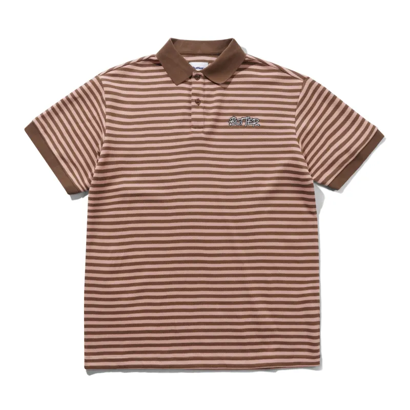 Tunnel S/S Polo Shirt, Brown / Salmon made by Butter