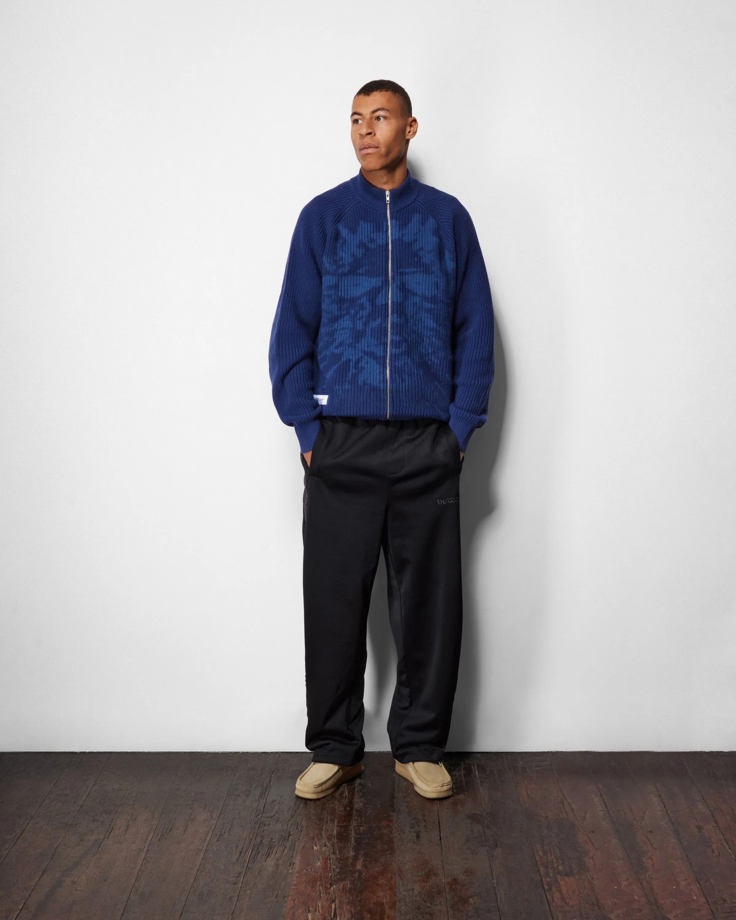 Shout Zip-Thru Knit Sweater, Dark Blue sold by Butter product image thumbnail 4