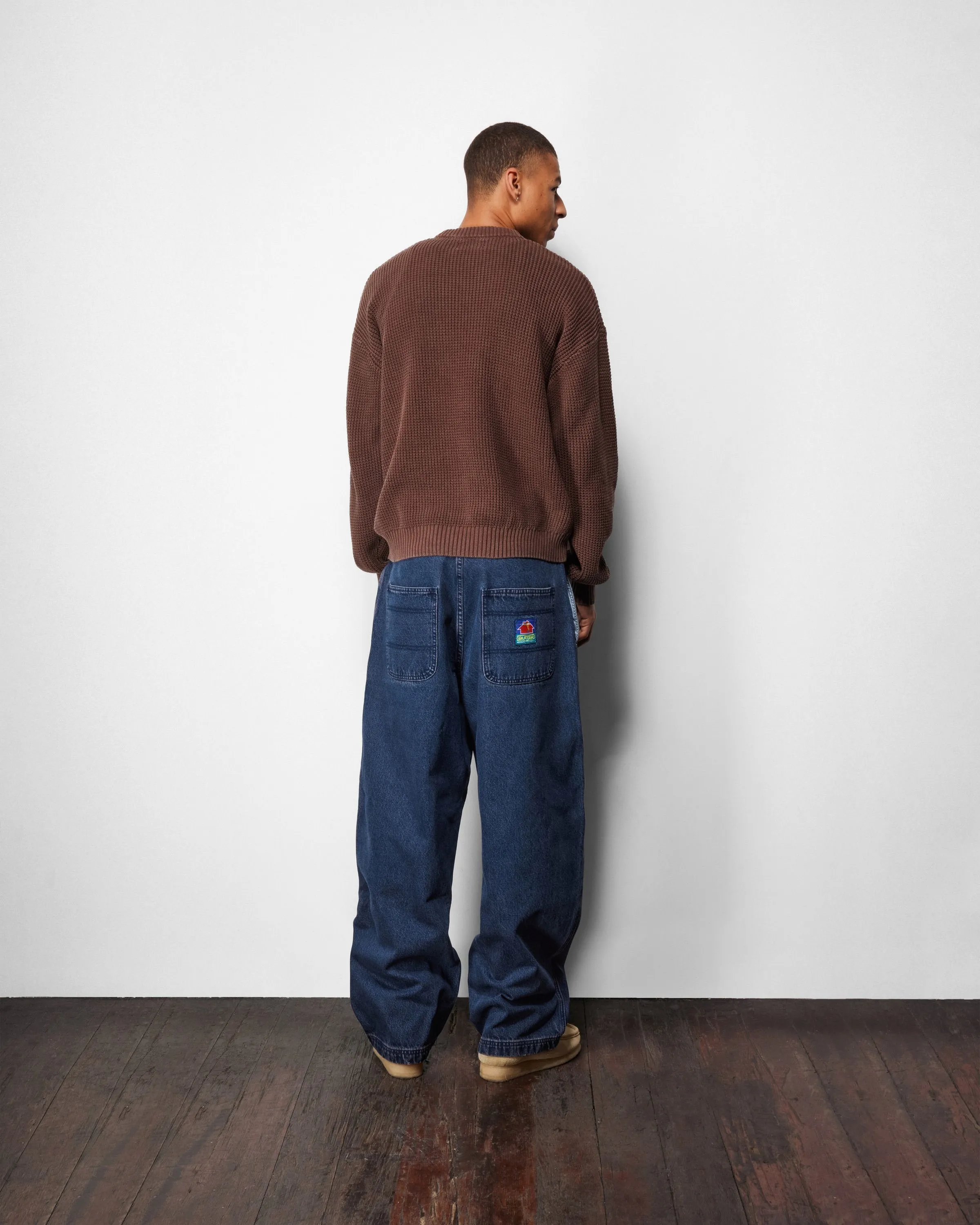 Distressed Waffle Knit Sweater, Washed Bark sold by Butter product image thumbnail 4