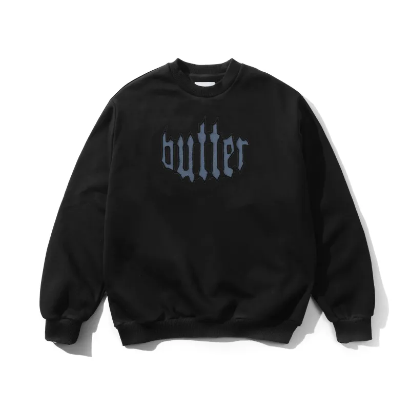 Cut Out Applique Crewneck, Black sold by Butter