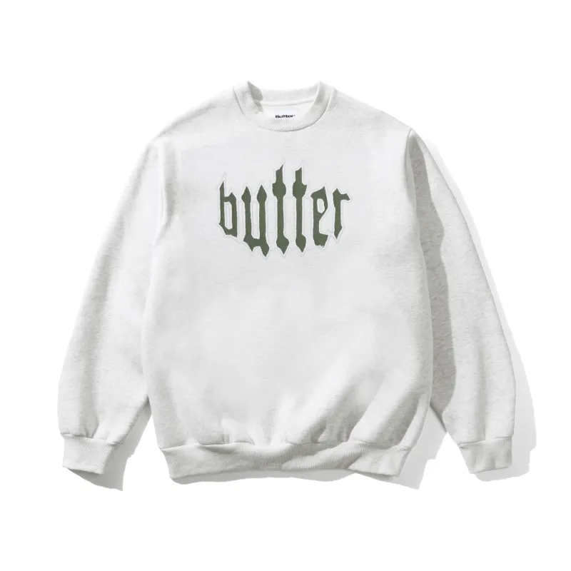 Cut Out Applique Crewneck, Ash sold by Butter