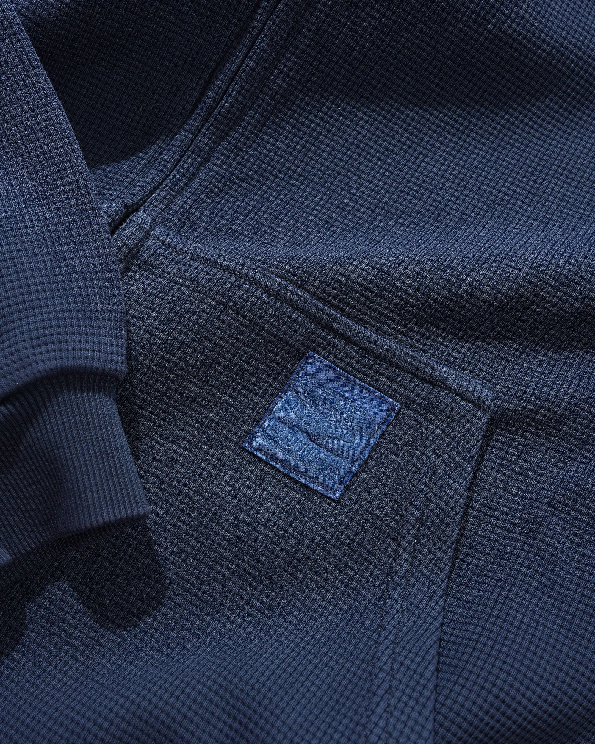 Waffle Zip-Thru Hood, Navy Overdye sold by Butter product image thumbnail 2