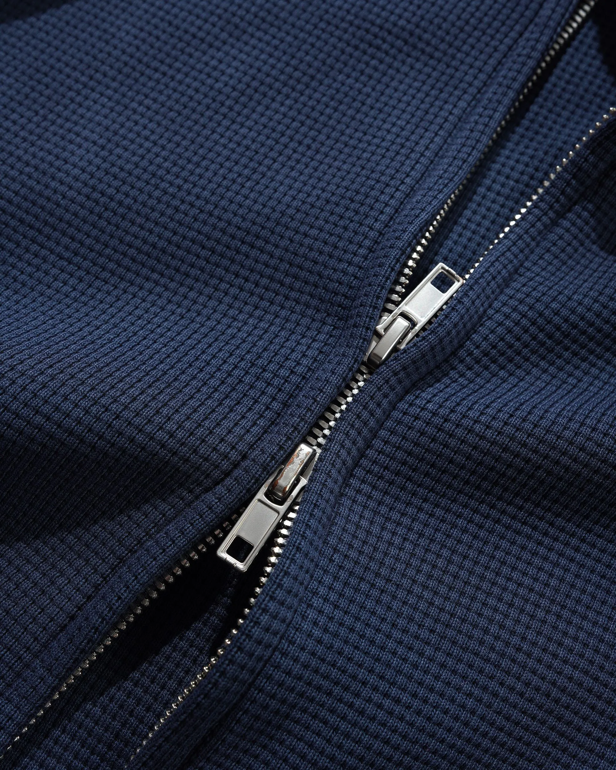 Waffle Zip-Thru Hood, Navy Overdye sold by Butter product image thumbnail 3