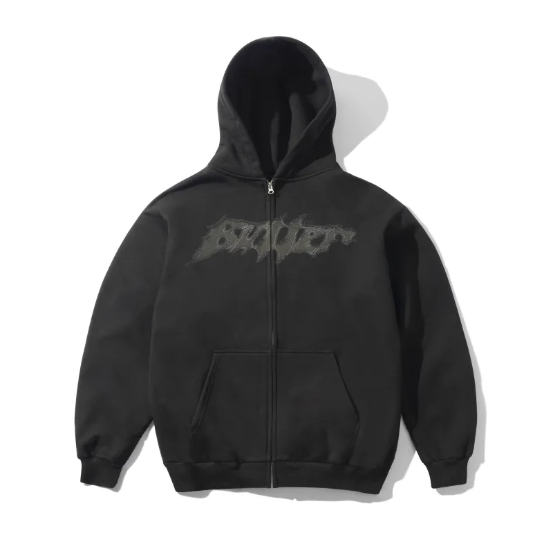 Amplify Zip-Thru Hood, Washed Black made by Butter