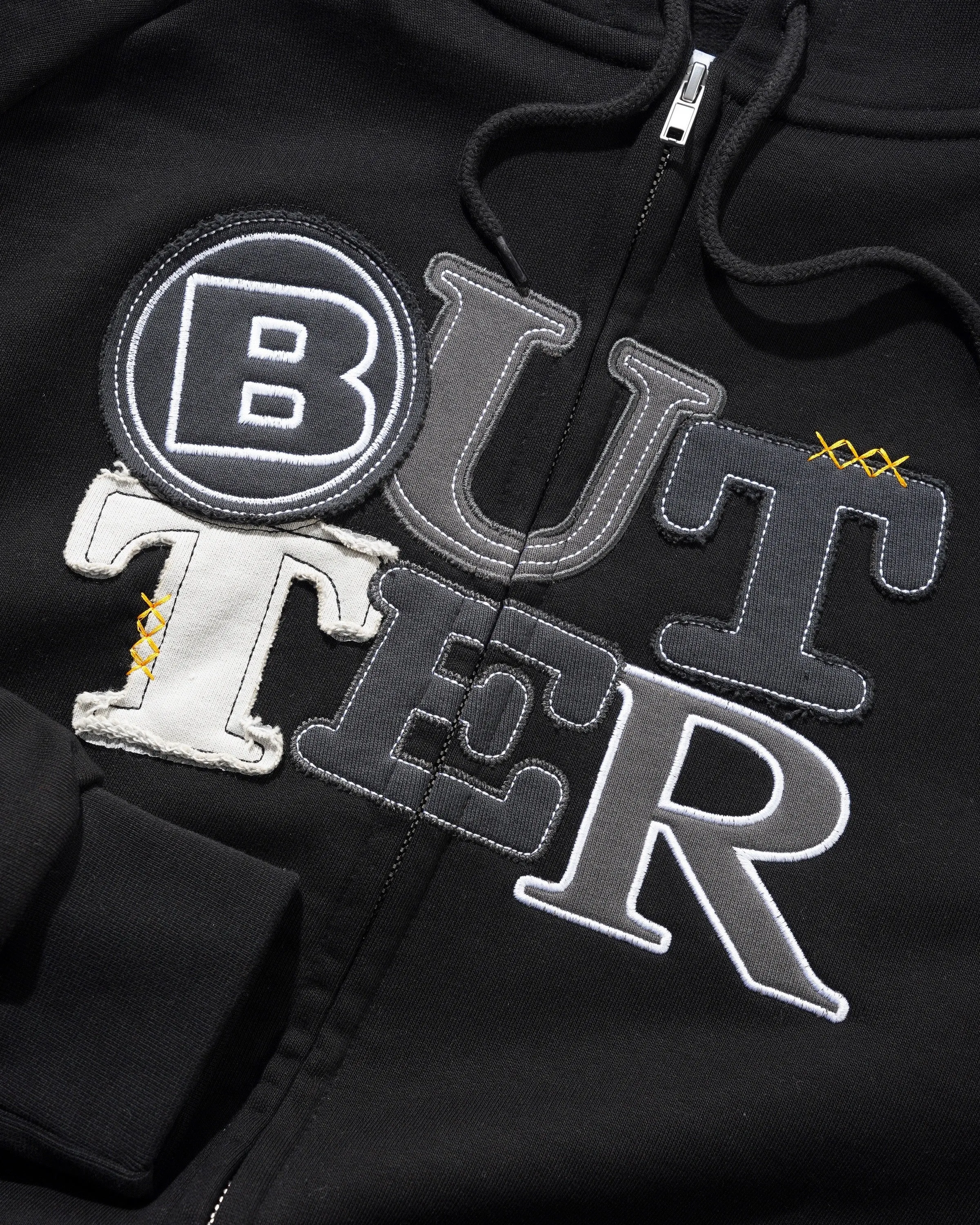 Patchwork Zip-Thru Hood, Black sold by Butter product image thumbnail 2