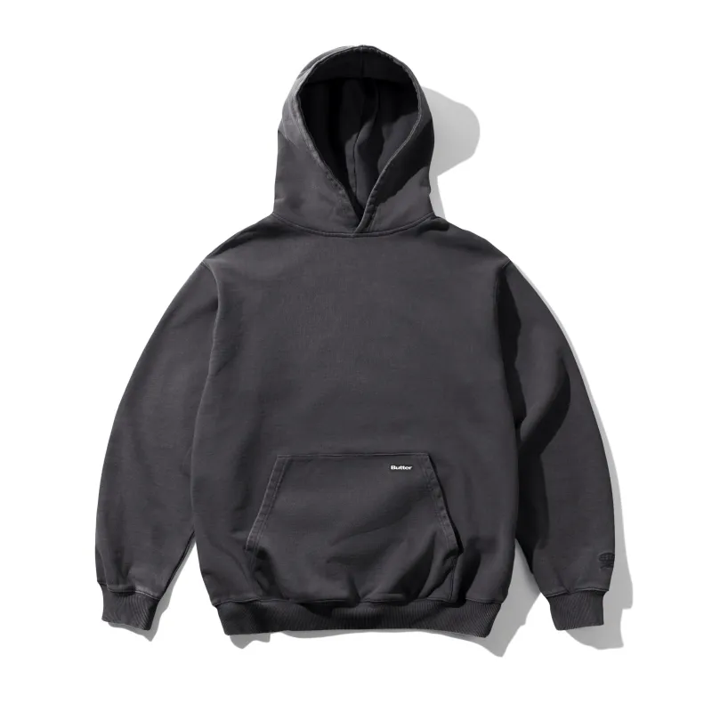Basic Pullover Hood, Washed Black made by Butter