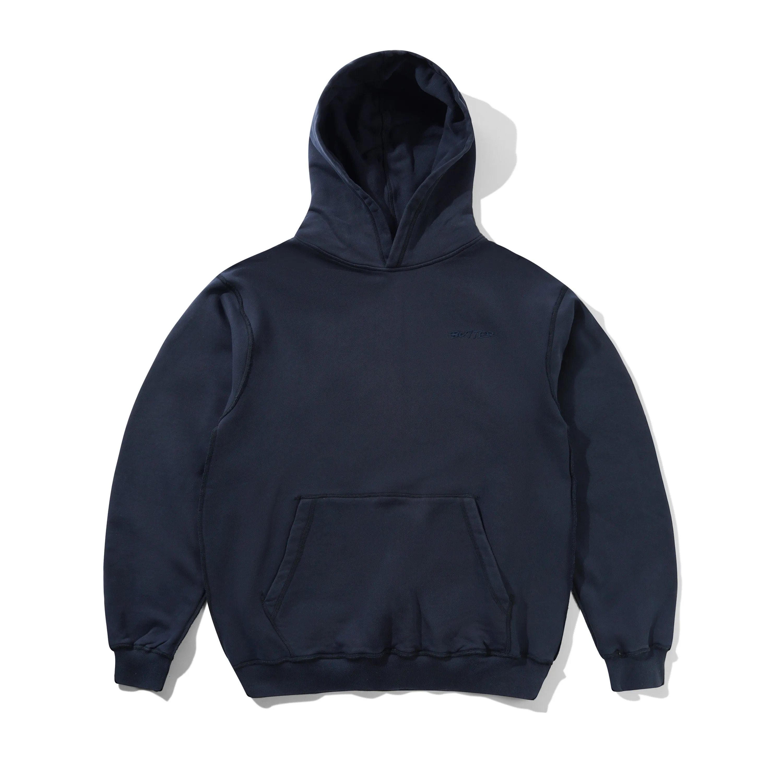 Inside Out Pullover Hood, Washed Navy sold by Butter
