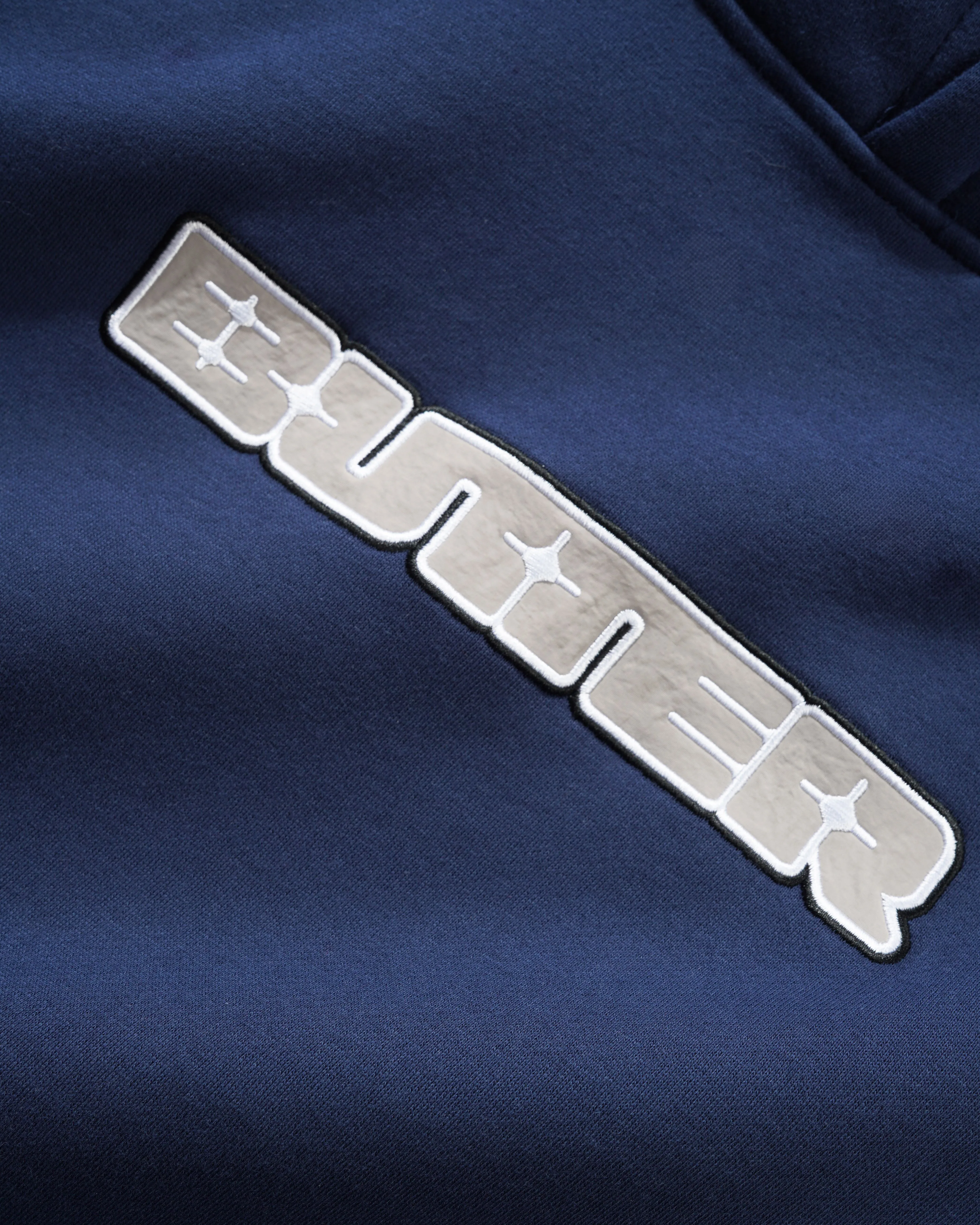 Glint Nylon Applique Pullover Hood, Navy sold by Butter product image thumbnail 2