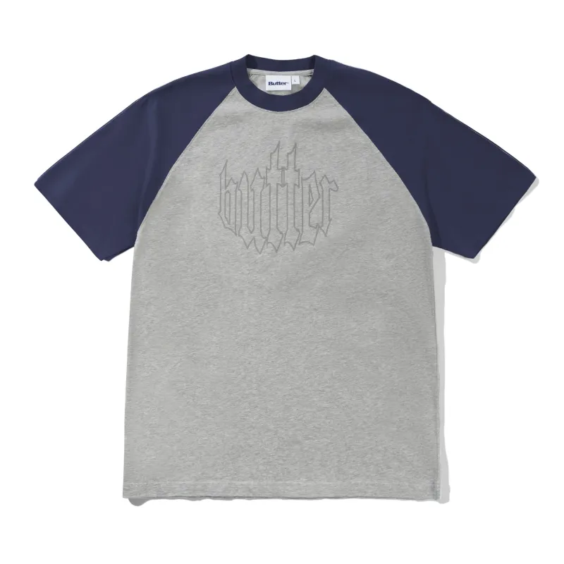 Harvest Raglan Tee, Navy / Heather made by Butter