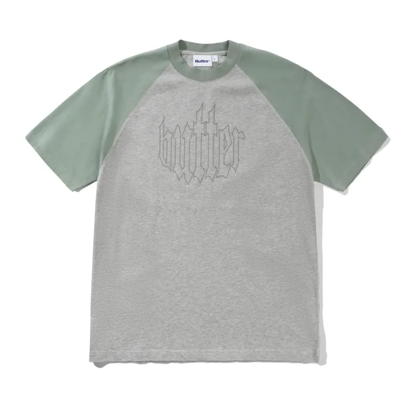 Harvest Raglan Tee, Mint / Heather sold by Butter