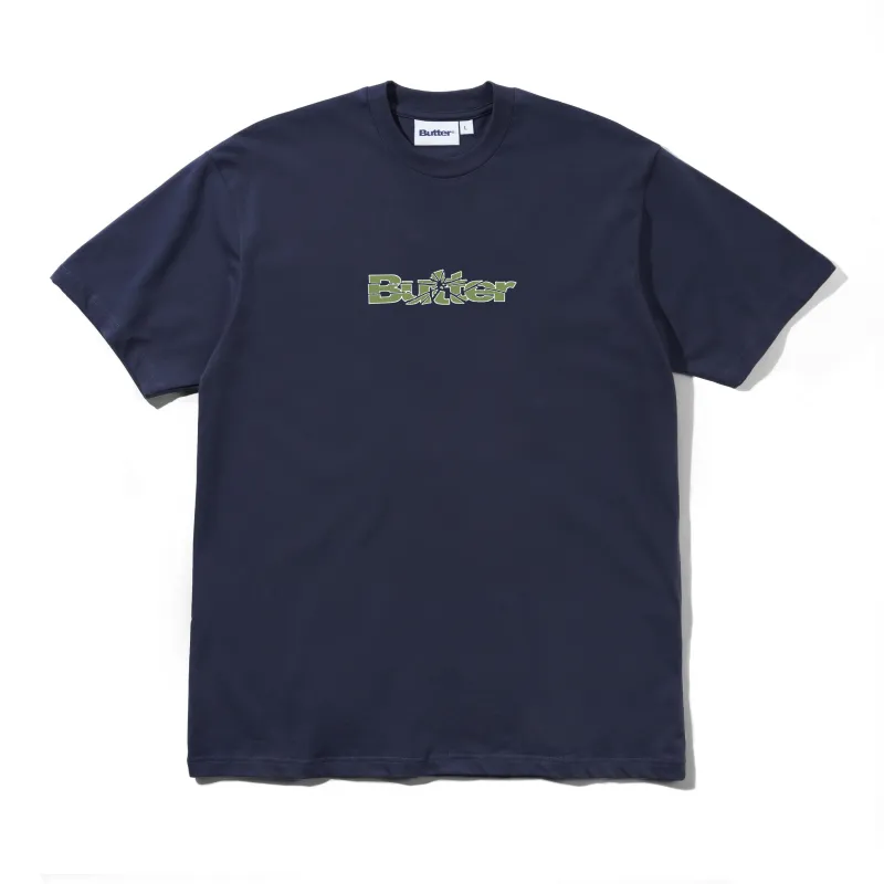 Smashed Logo Tee, Navy sold by Butter