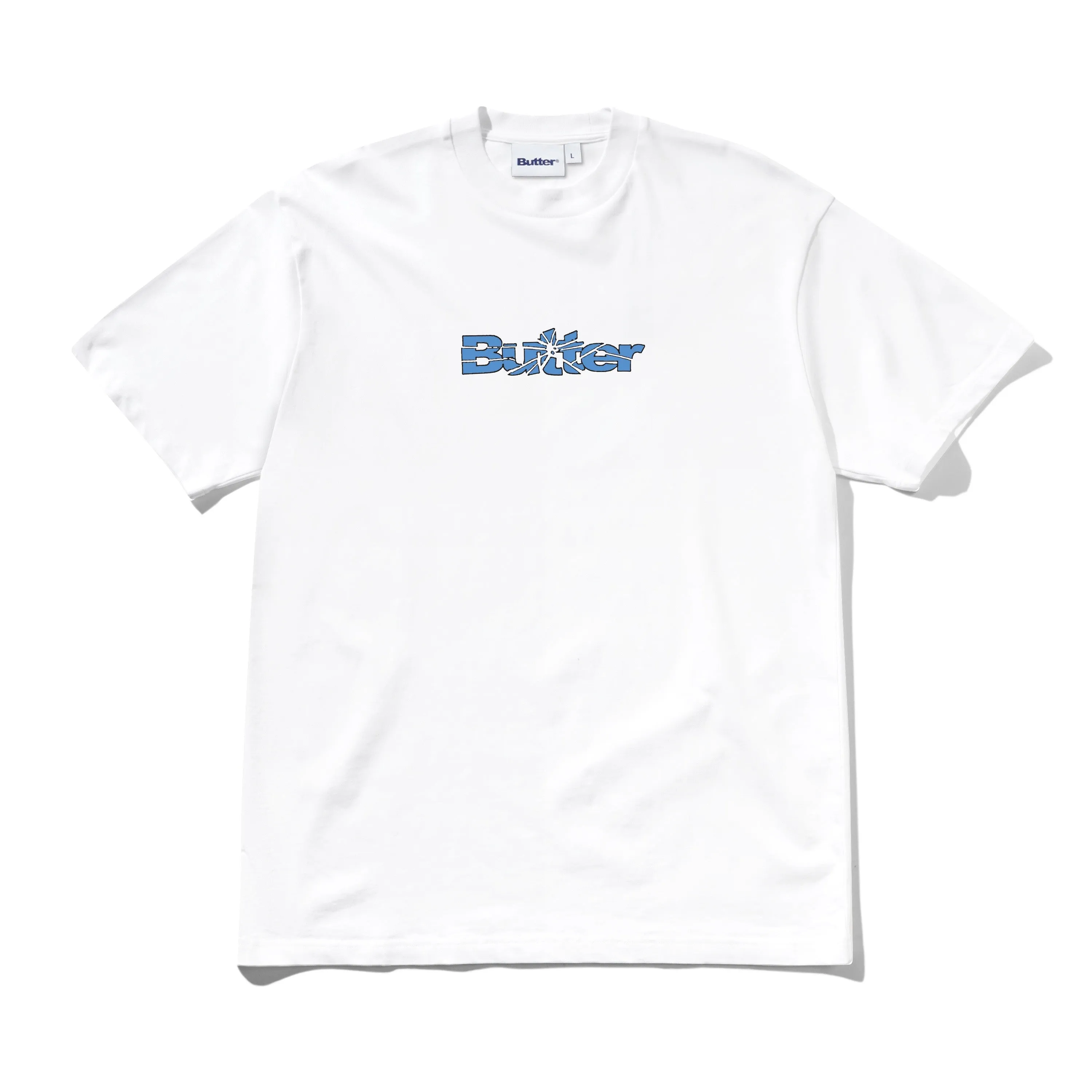 Smashed Logo Tee, White sold by Butter