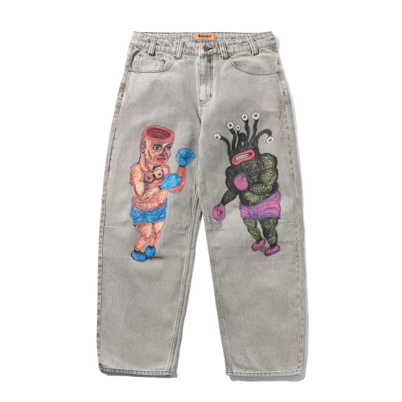 Boxing Denim Jeans, Washed Grey made by Butter