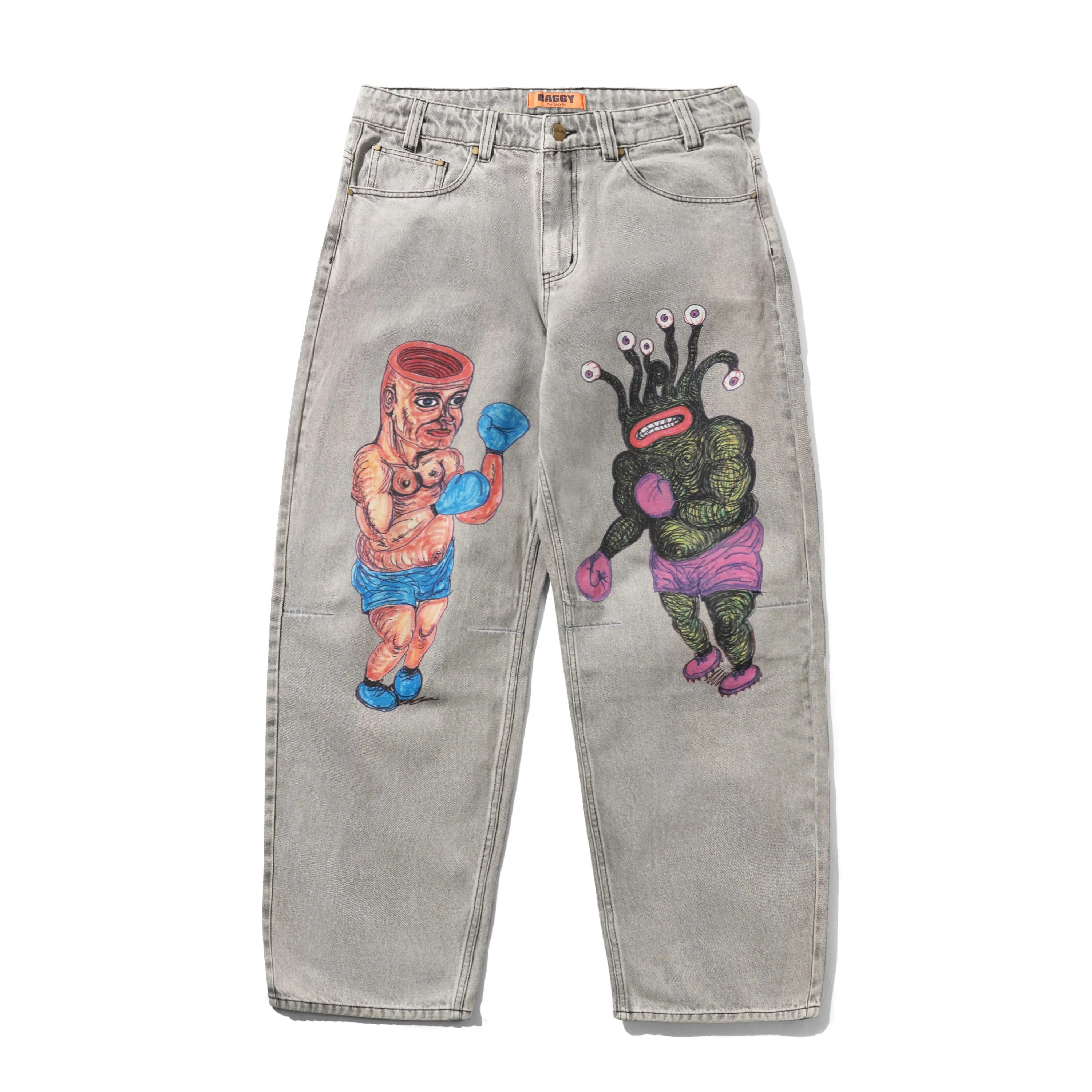 Boxing Denim Jeans, Washed Grey sold by Butter